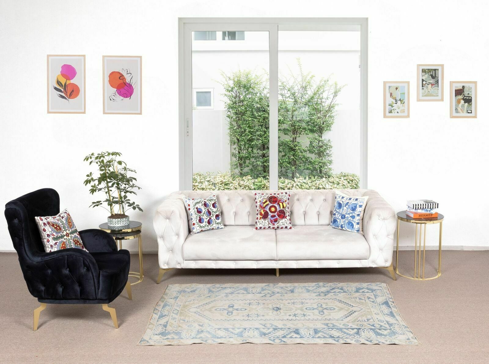 4x6.9 Ft Vintage Handmade Rug From Central Anatolia, Woolen Floor Covering photo furniture