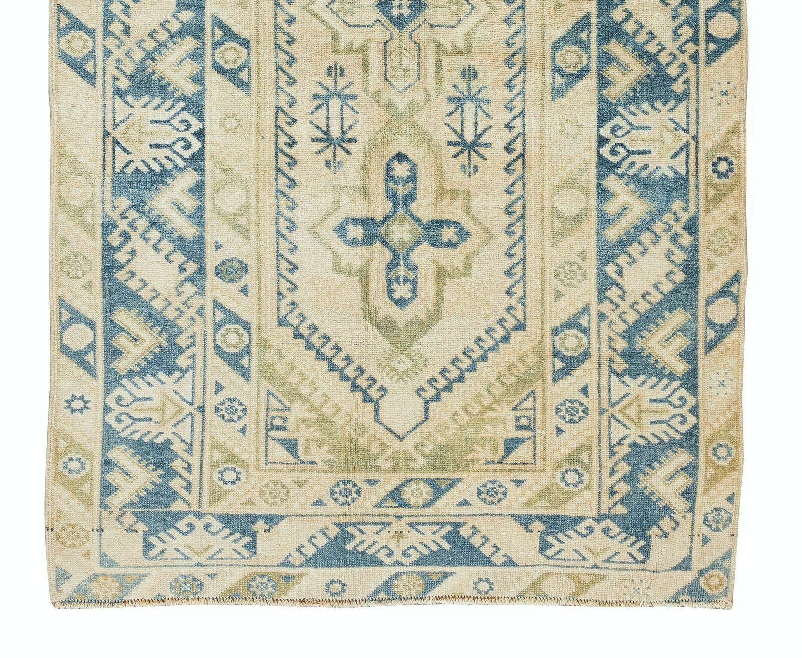 4x6.9 Ft Vintage Handmade Rug From Central Anatolia, Woolen Floor Covering photo 525.0