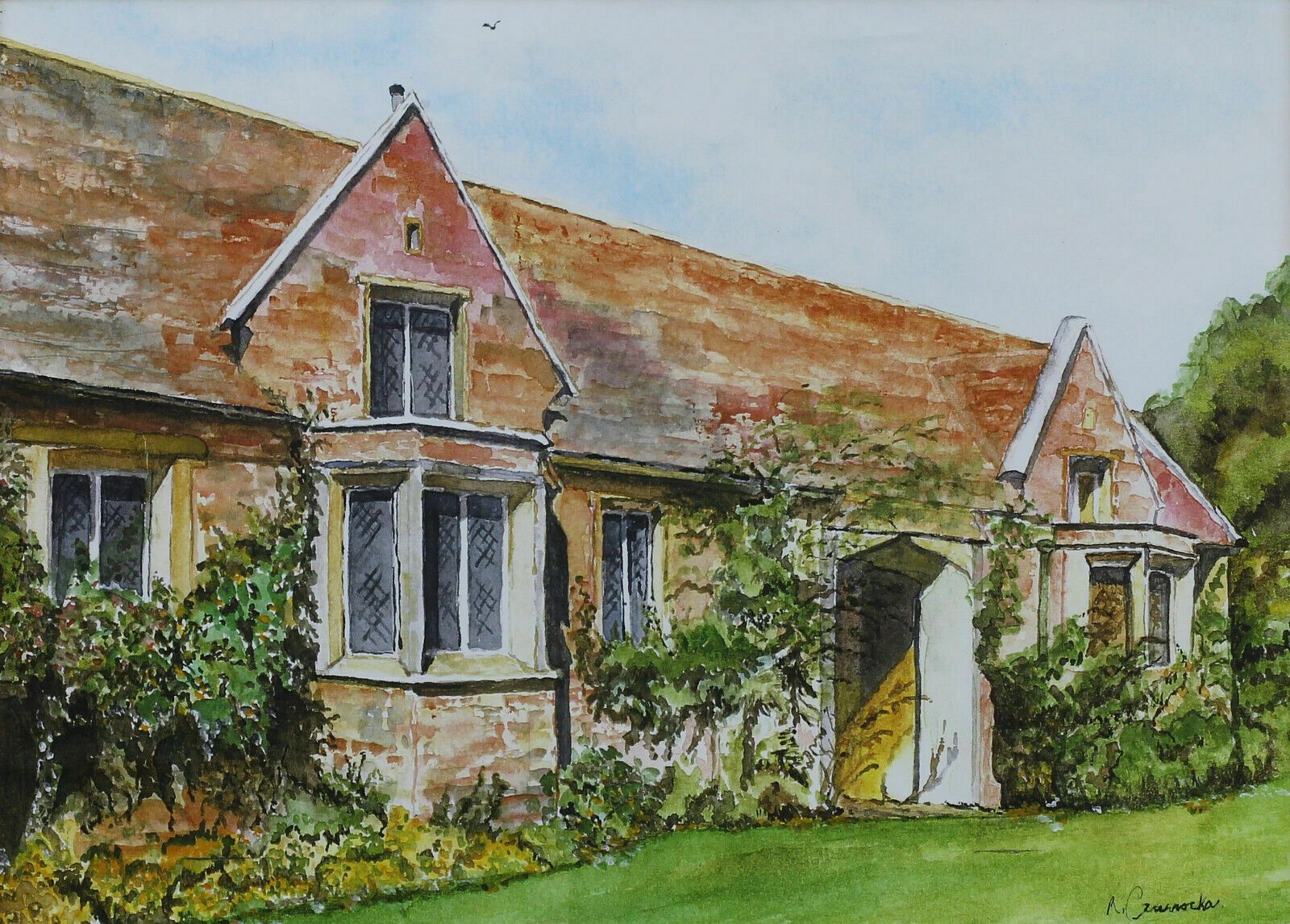 Print By Rosemarie Czarnocka. The Old School House, Peasemore, Berkshire. photo furniture