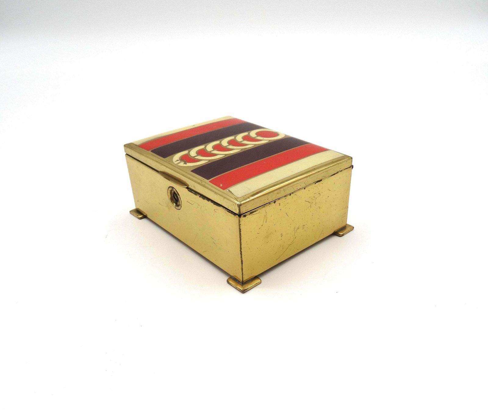 Rare Bauhaus Suprematism Enamel Jewelry Box Art Deco Germany 1930 photo furniture