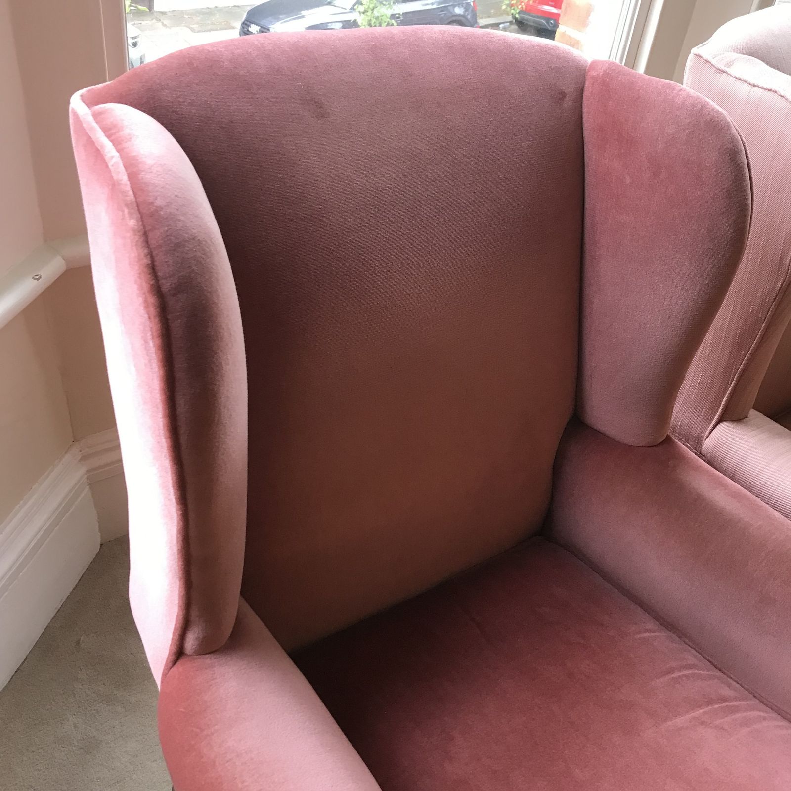 photo furniture English 1930's Wingback Armchairs   Set Of Two ( A Pair )