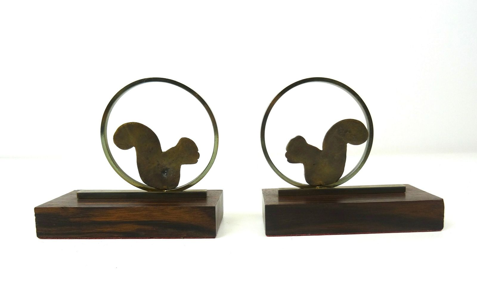 Rare Lovely Art Deco Bronze Squirrels Bookends photo 368.0