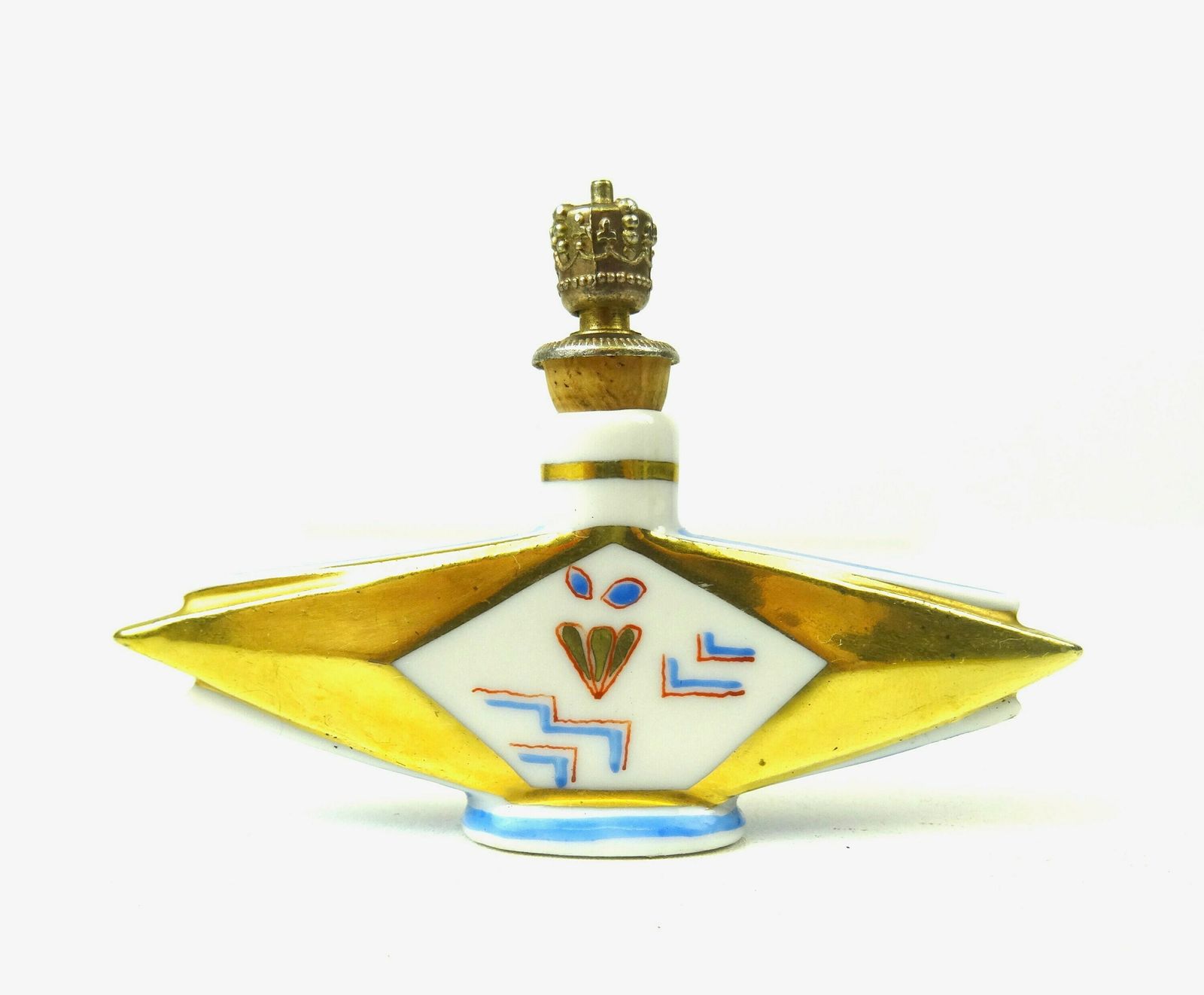 Rare Art Deco Bauhaus Porcelaine Perfume Bottle Flacon
