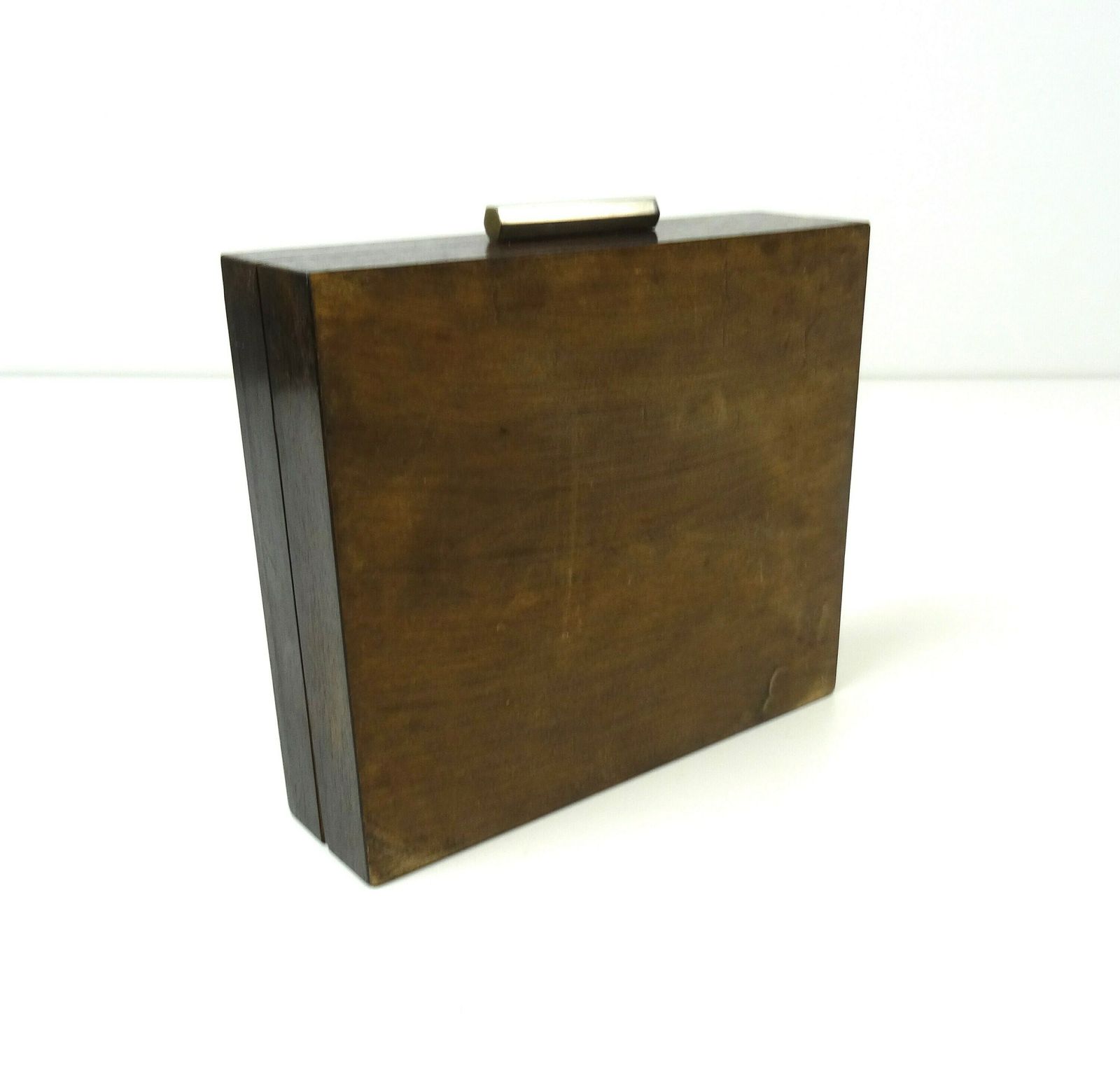 Rare French Art Deco Rosewood Veneer Jewelry Box photo vintage