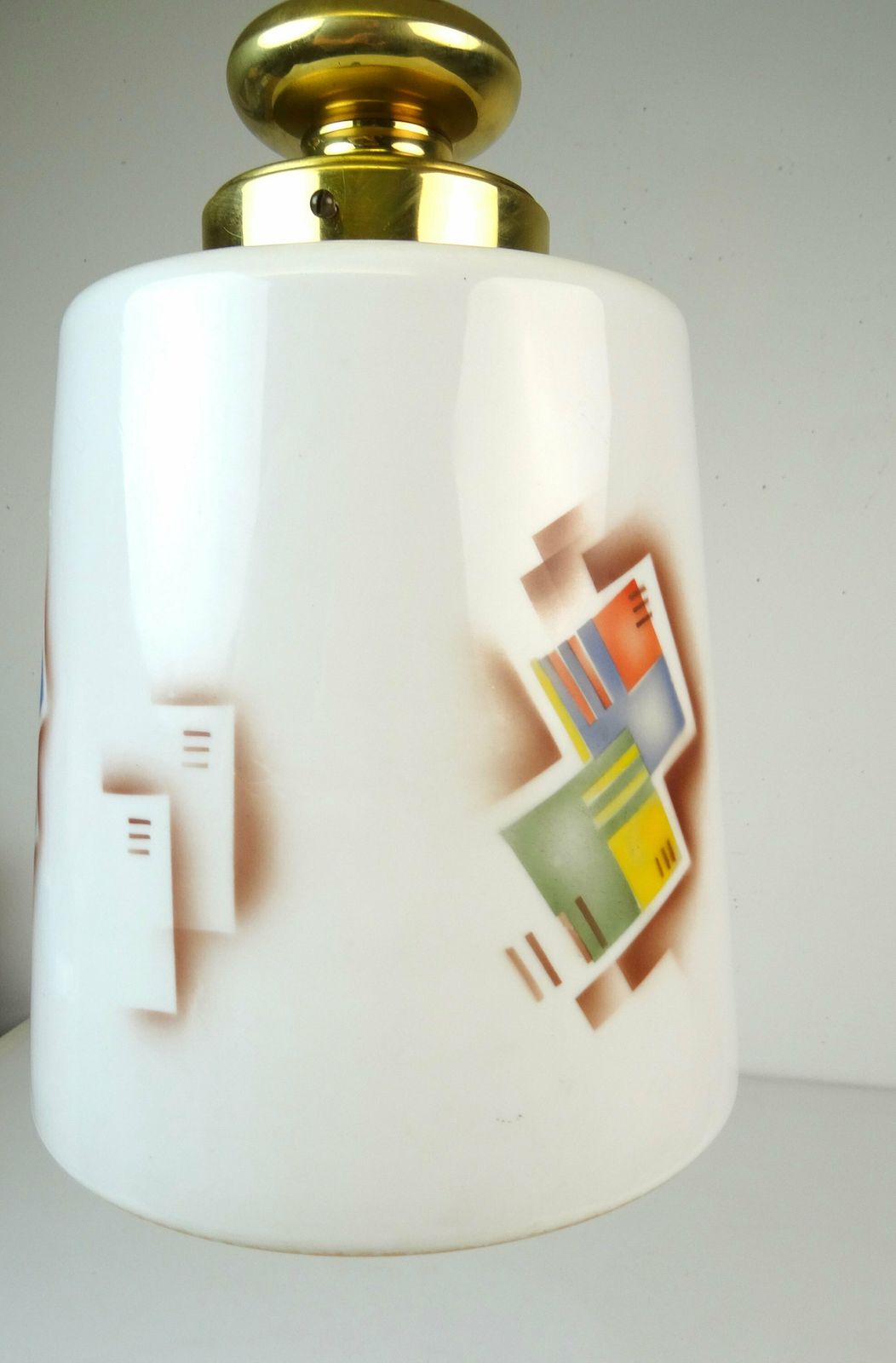 Rare Stunning Bauhaus Art Deco Suprematism Hanging Lamp Germany 1930 photo furniture