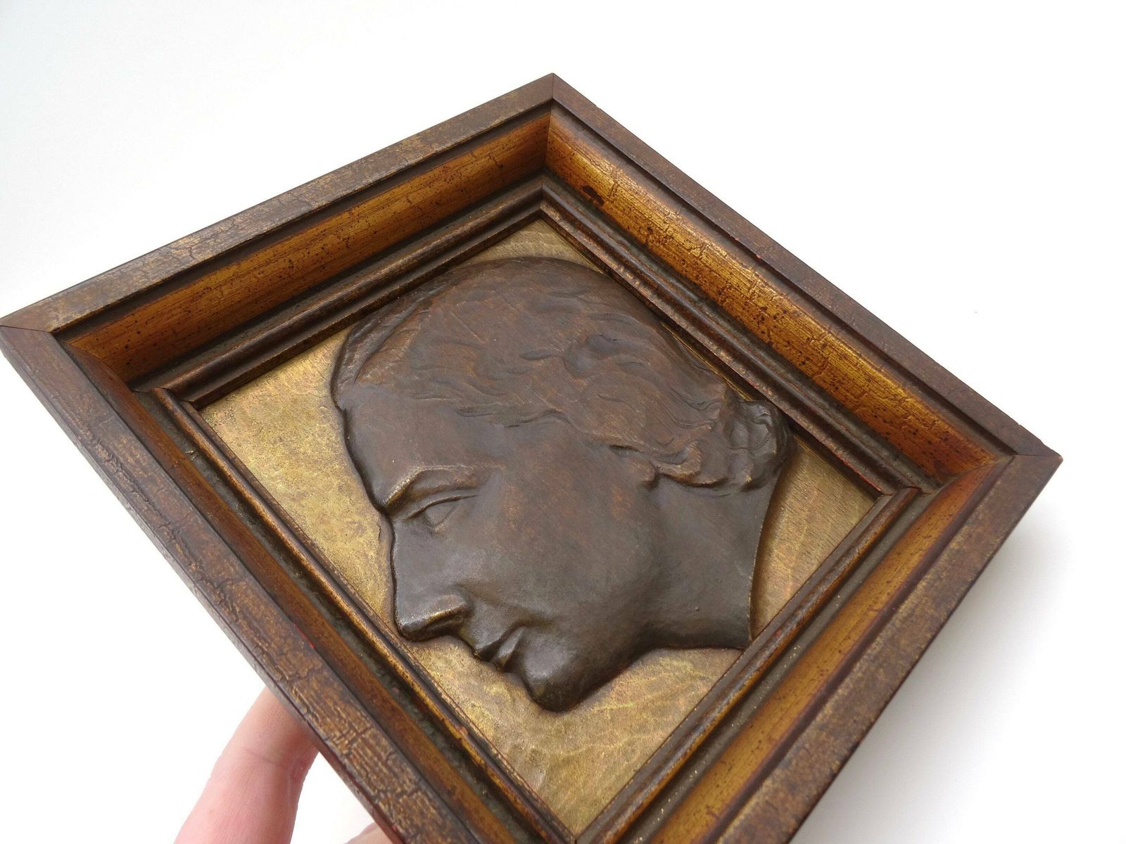 Rare Beautiful Art Deco Bronze Woman Head In Frame Portrait About 1920 photo furniture
