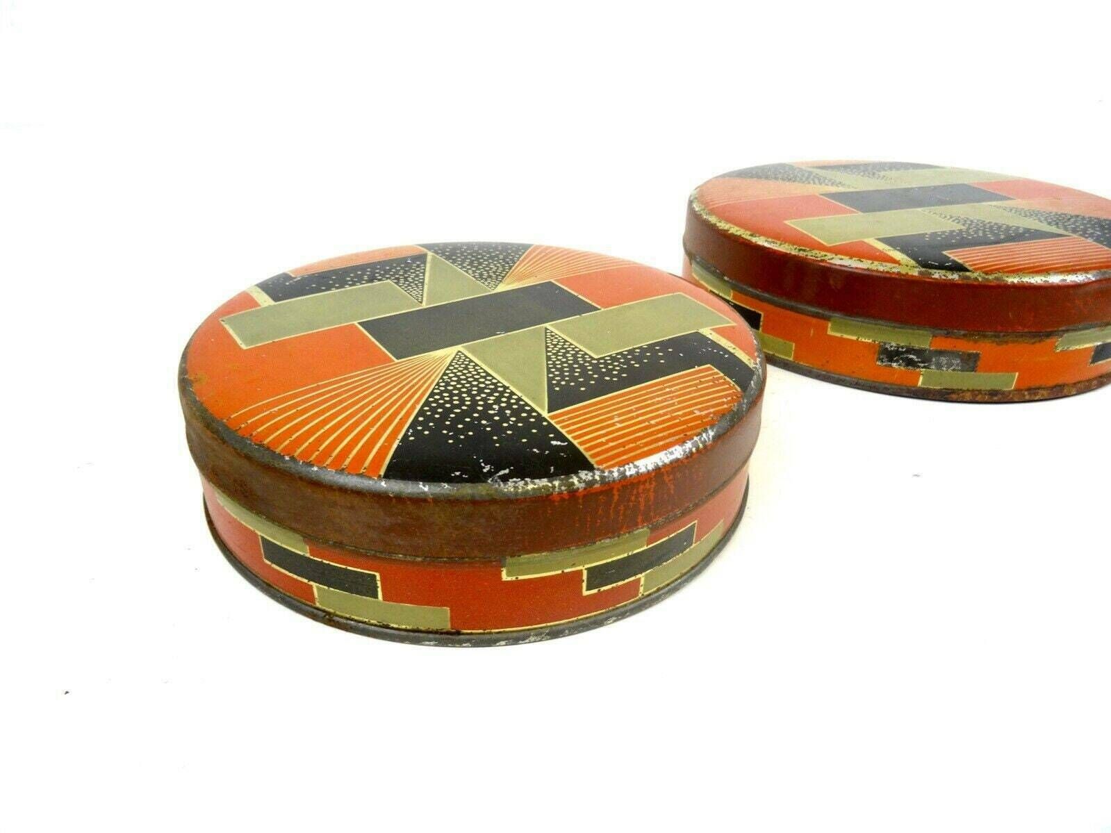 Pair Of Art Deco Bauhaus Rare Suprematism Boxes photo for sale