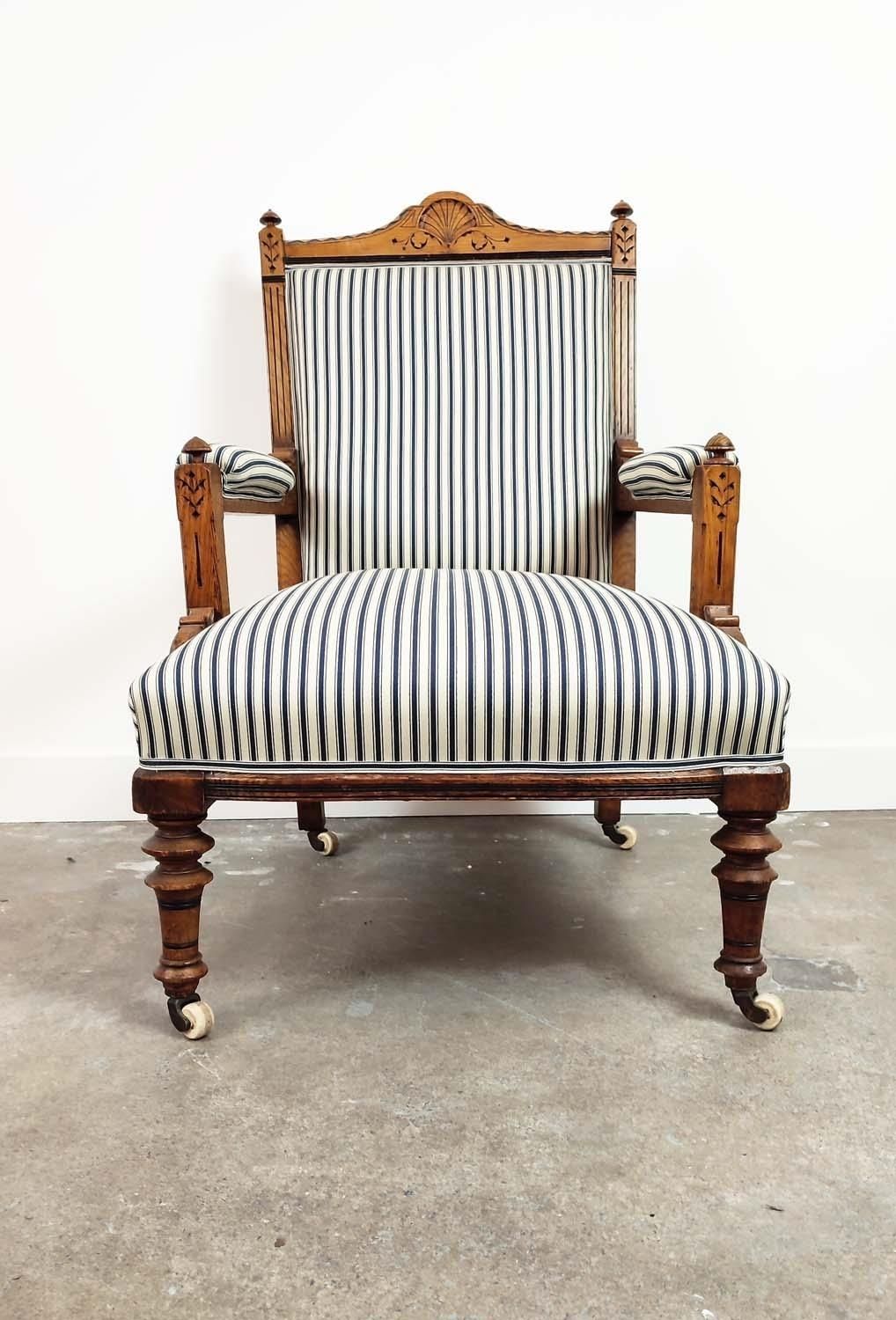 Aesthetic Armchair, Victorian Oak And Ebonised, Circa 1870 photo buy