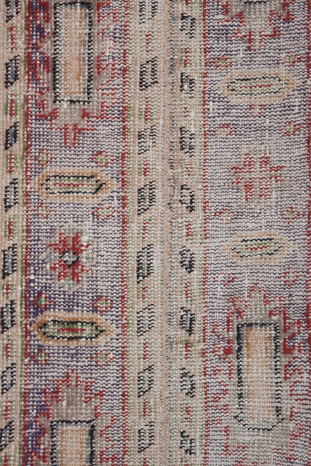 Hand Knotted Kurdish Tribal Low Pile Runner photo for sale