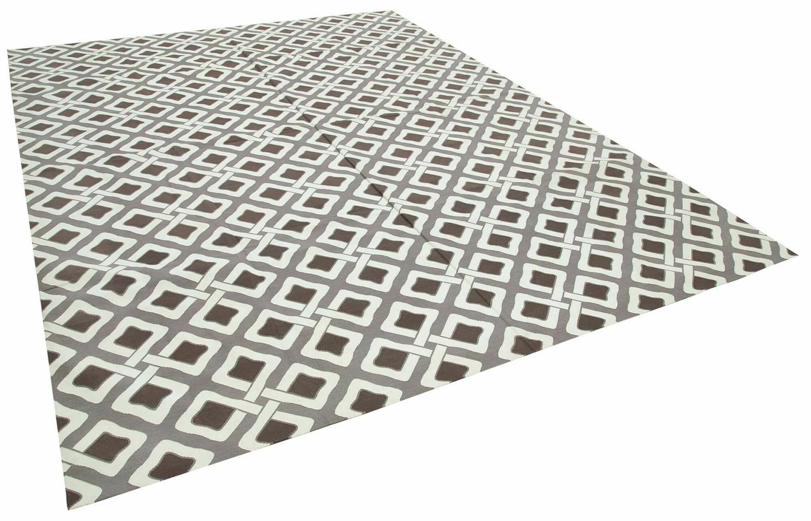 9x12 Brown Dhurrie Rug, Late 20th Century photo furniture