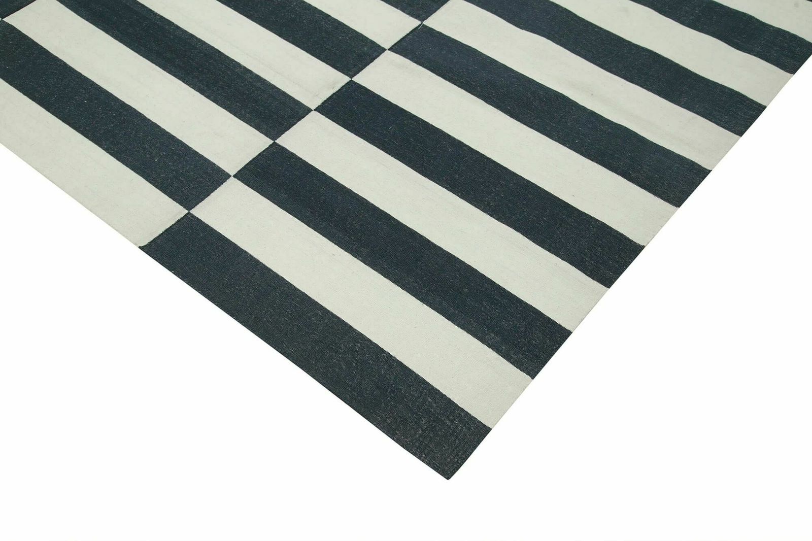 9x12 Black Dhurrie Rug, Late 20th Century photo Textiles