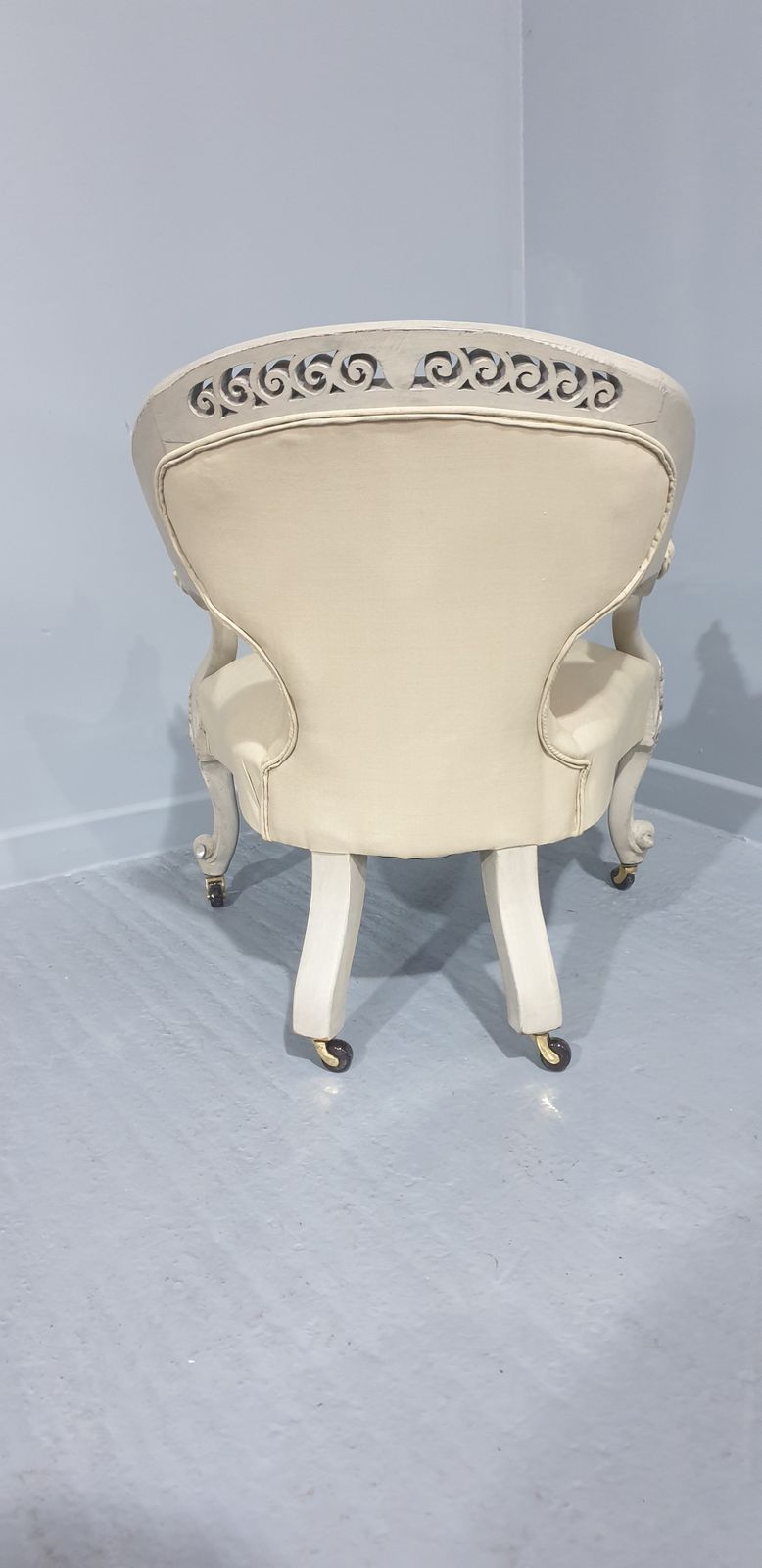 Lovely English Painted And Silver Gilt Chair photo 895.0