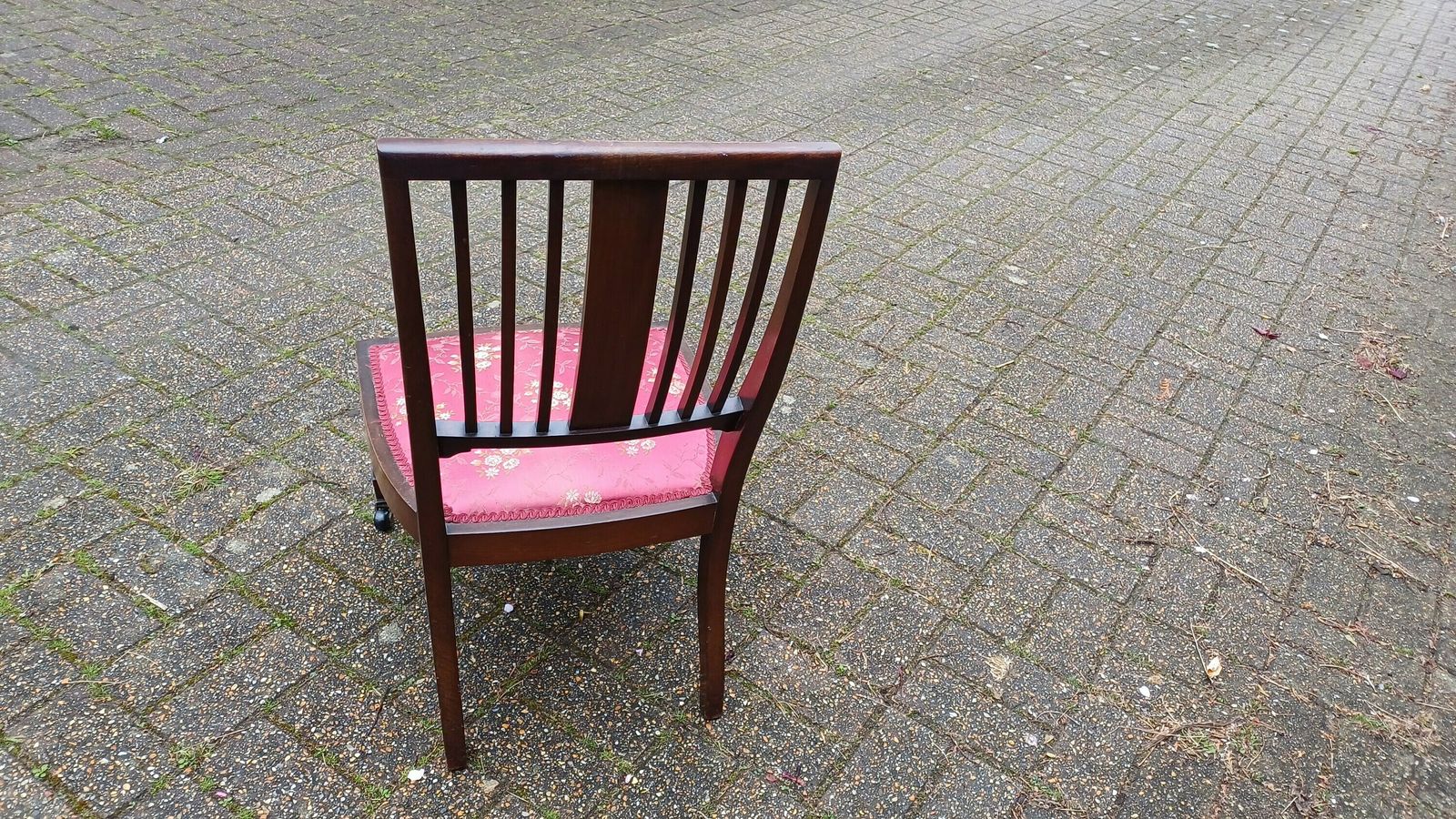 Vintage Inlaid Upholstered Occasional Bedroom Chair Vgc photo vintage
