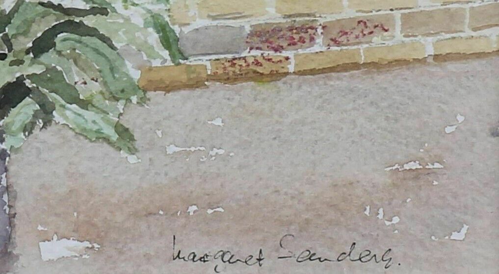 Watercolour By Margaret Sanders. Titled "The Garden Pump" photo for sale