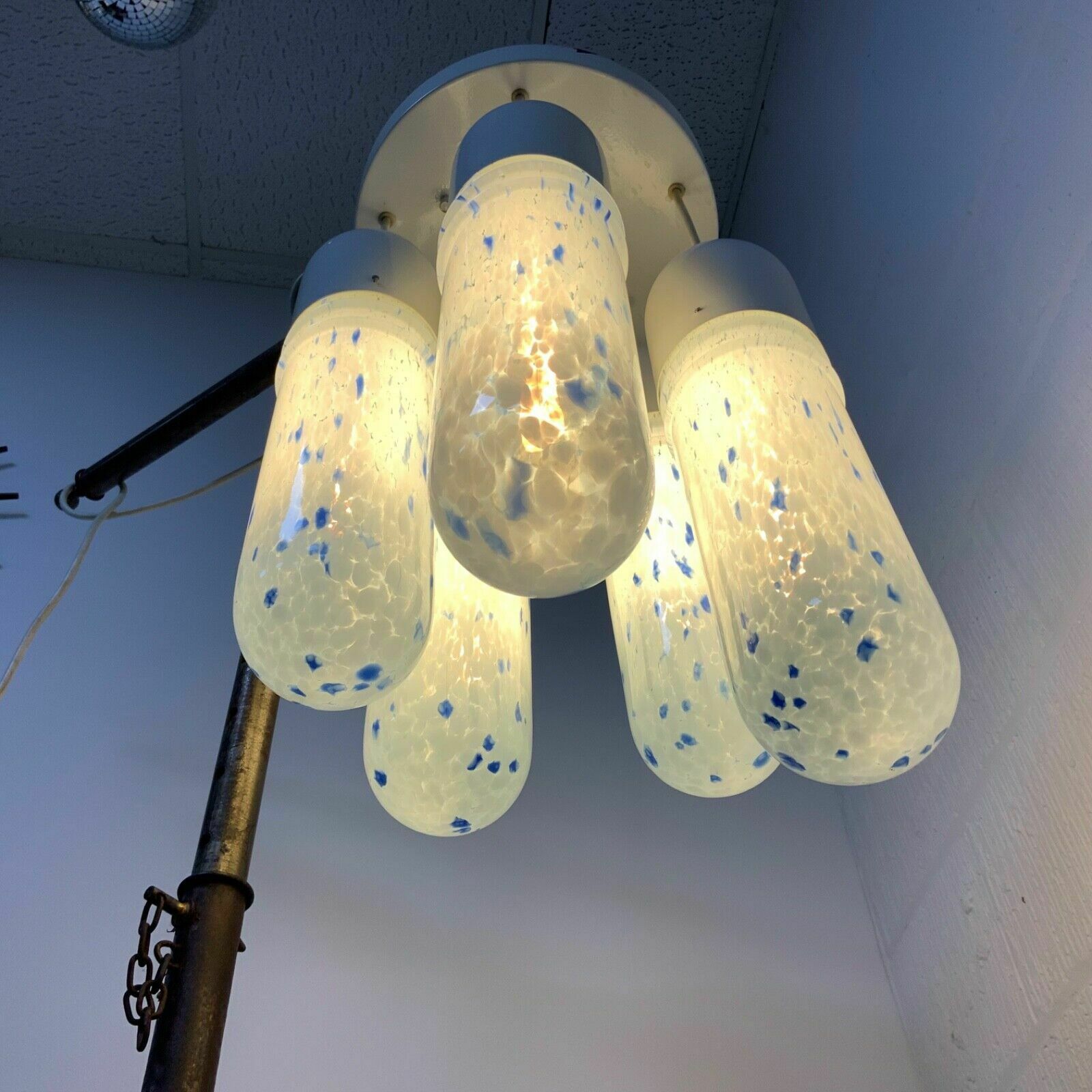 Lighting Vintage Italian 1960’s Murano Glass Ceiling Pendant Light photo