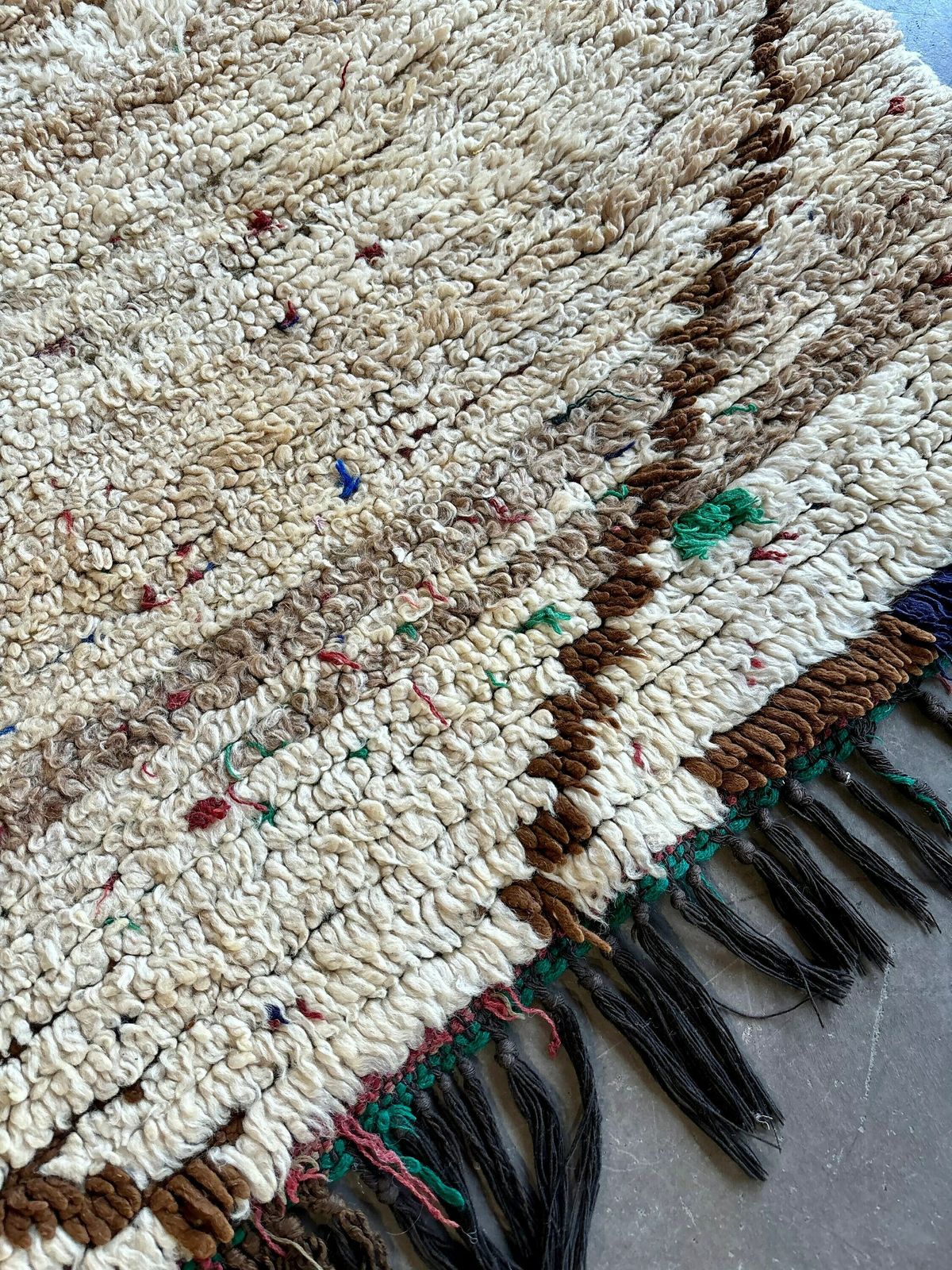 Zachte Beni Ourain Wollen Vloerkleed 100 X 165 Cm, Marokkaans Berber Handgemaakt Vintage Tapijt photo Textiel