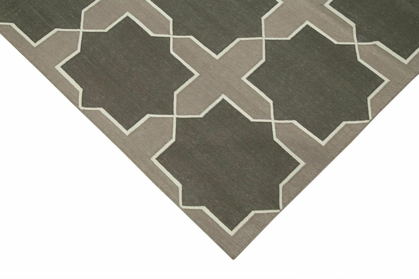 6x9 Grey Dhurrie Rug   32365, Oriental photo Textiles
