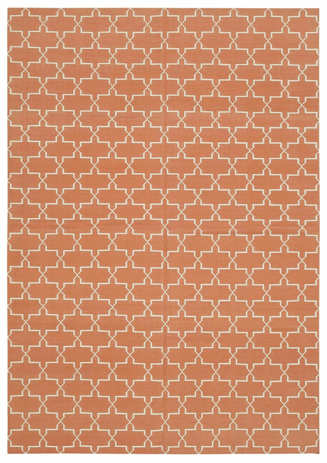 6x9 Orange Dhurrie Rug   32362