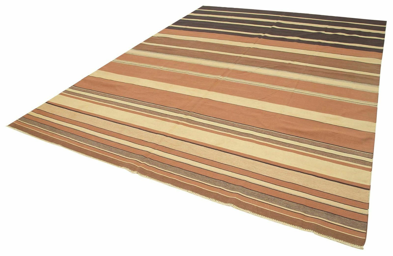 9x12 Brown Dhurrie Rug   32922 photo for sale