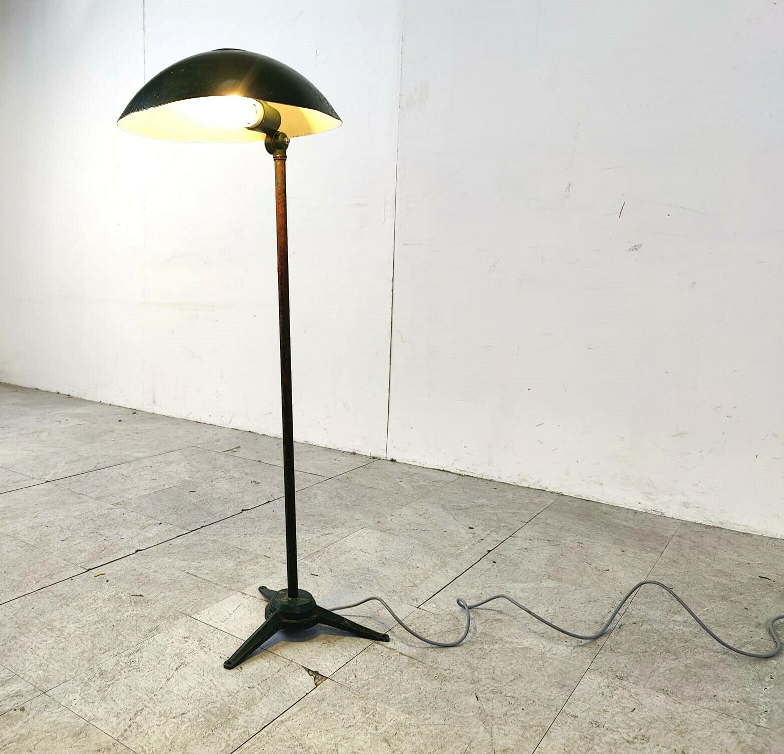 Industrial Metal Floor Lamp, 1970s photo vinterior