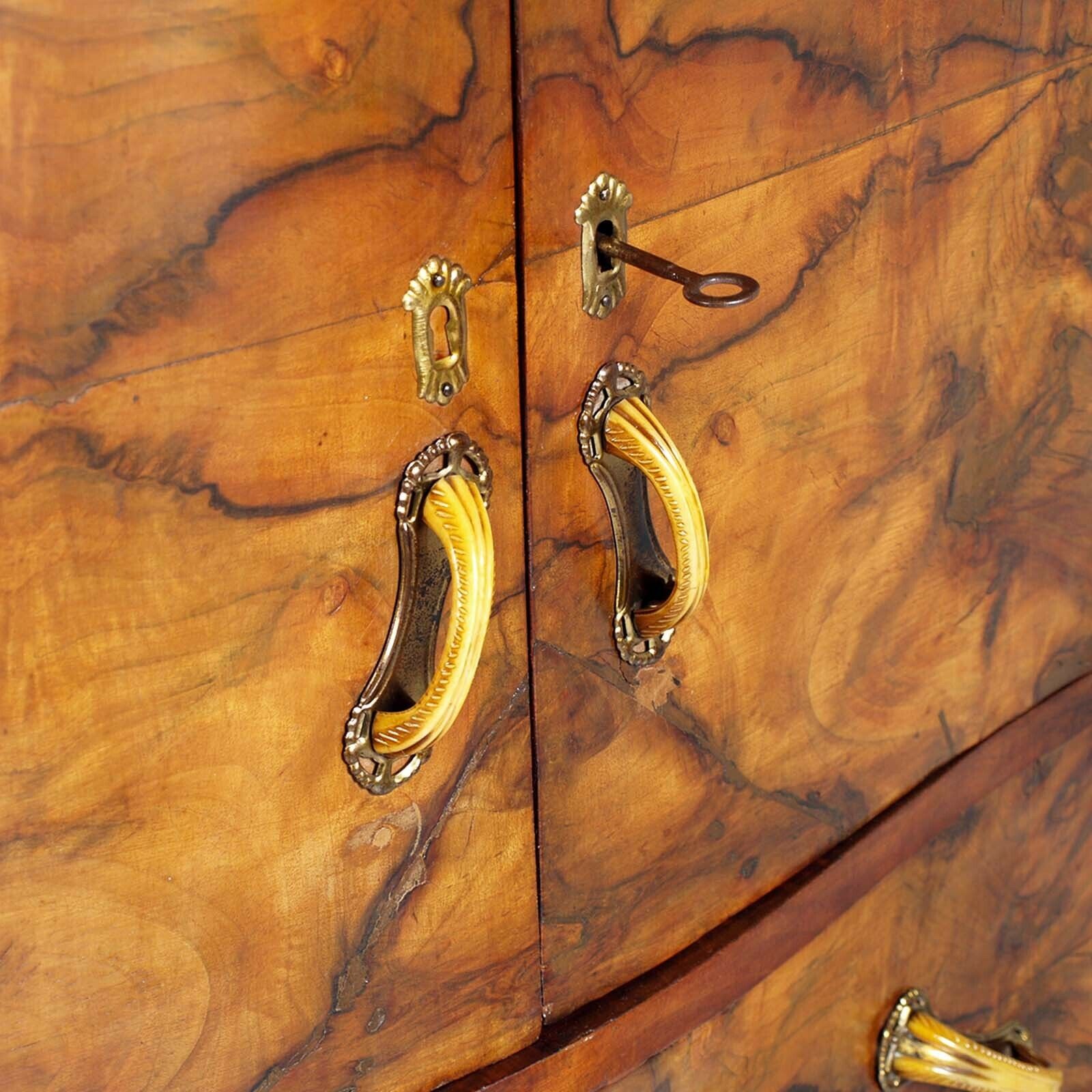 Art Deco Trumeau Cabinet Dresser  In Walnut Briar By Atelier Di Varedo Attributed To Gaetano Borsani photo vinterior