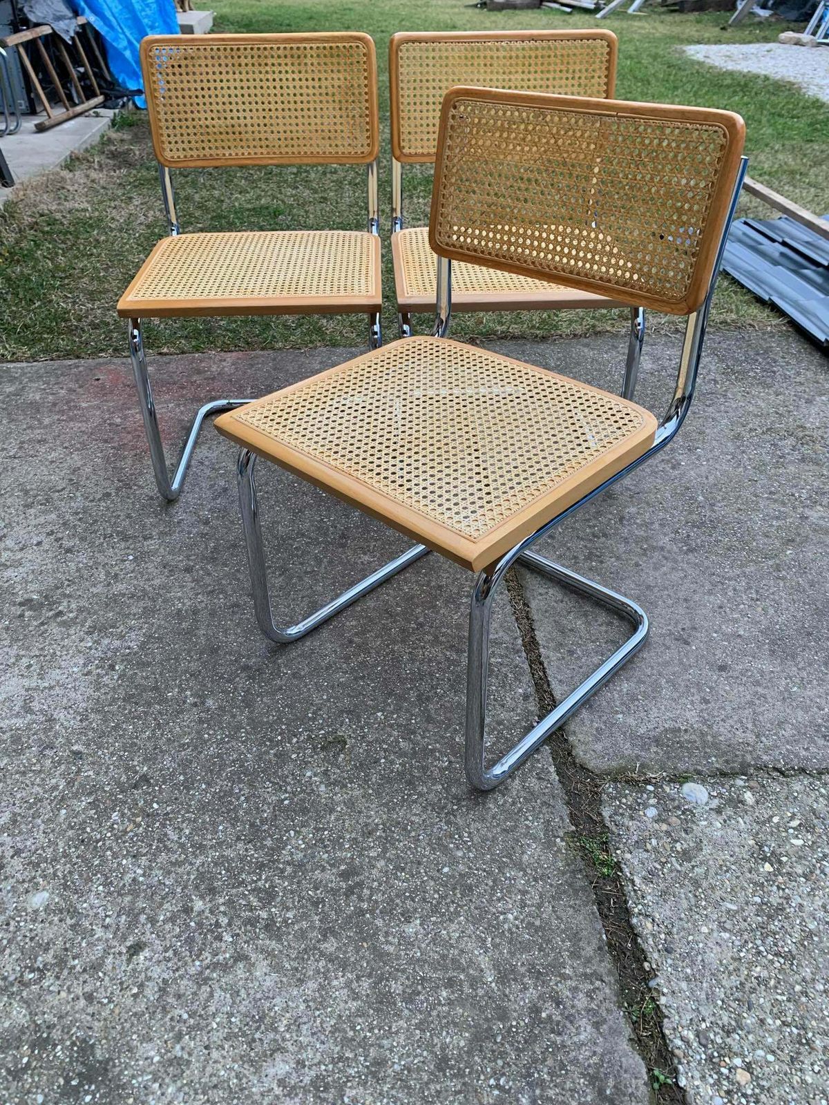6 Mid Century Modern Italian Marcel Breuer B32 Cesca Chairs photo vinterior