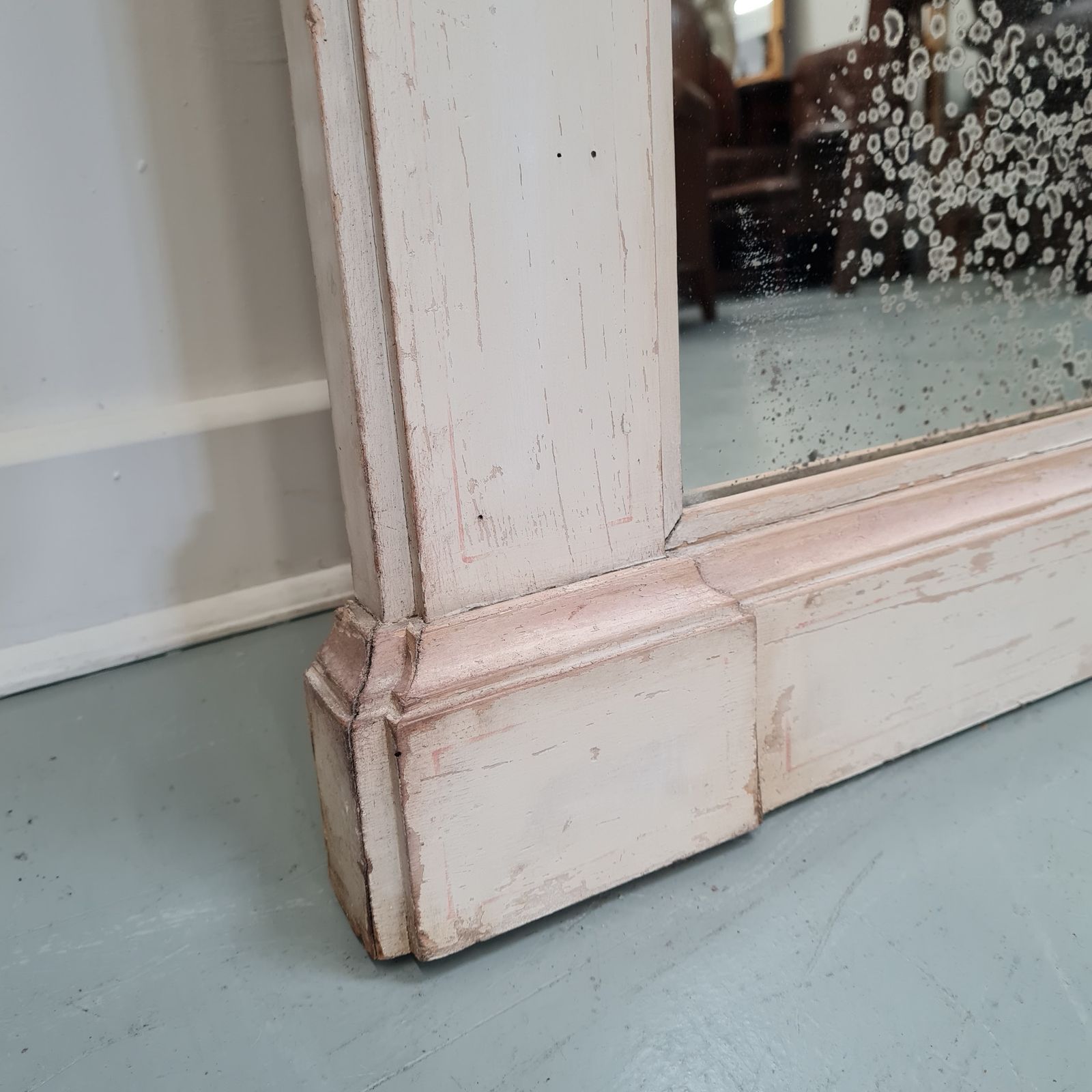 Beautiful Antique French Trumeau Mirror C1900 Free Delivery Eng/Wales photo vinterior