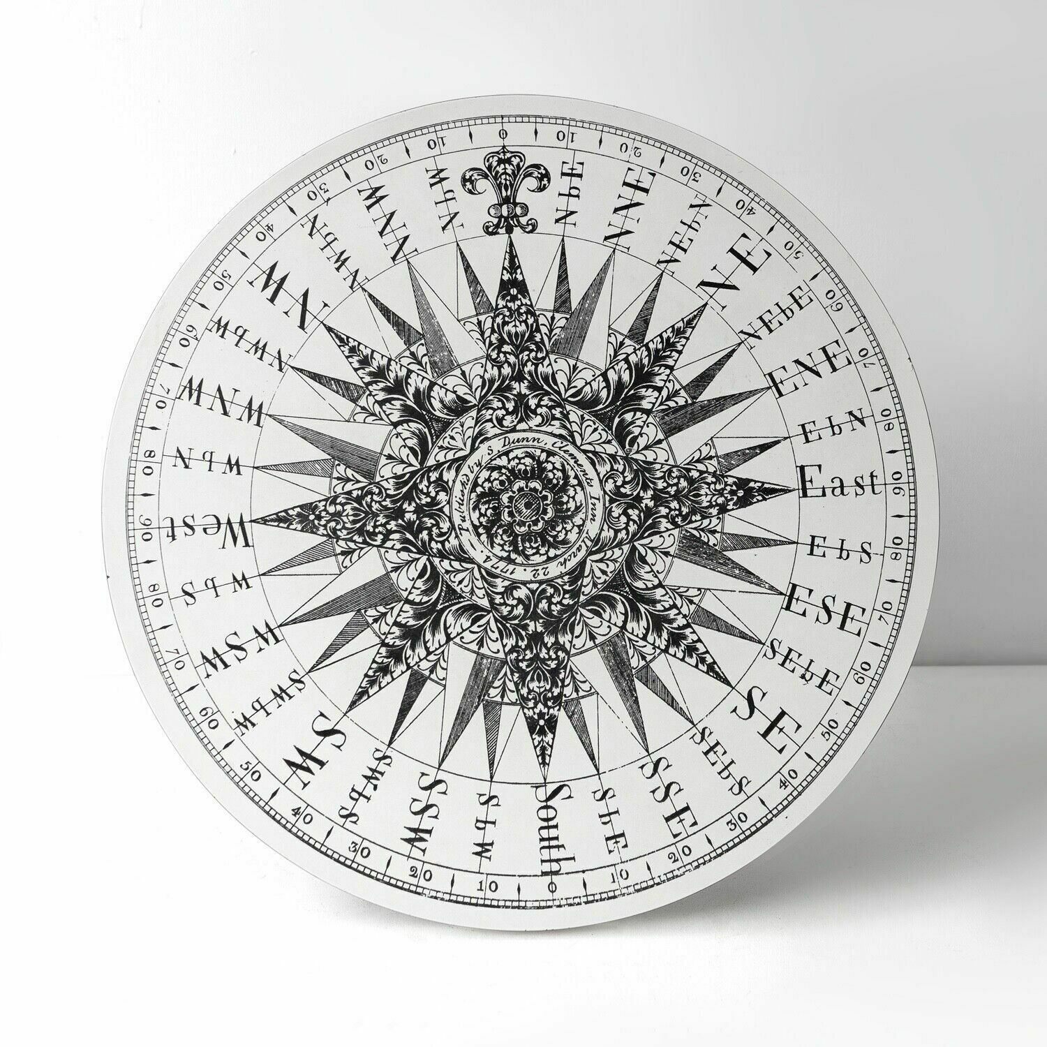 Vintage Formica Compass Coffee/Side Table, Manner Of Fornasetti, Mid Century photo vinterior
