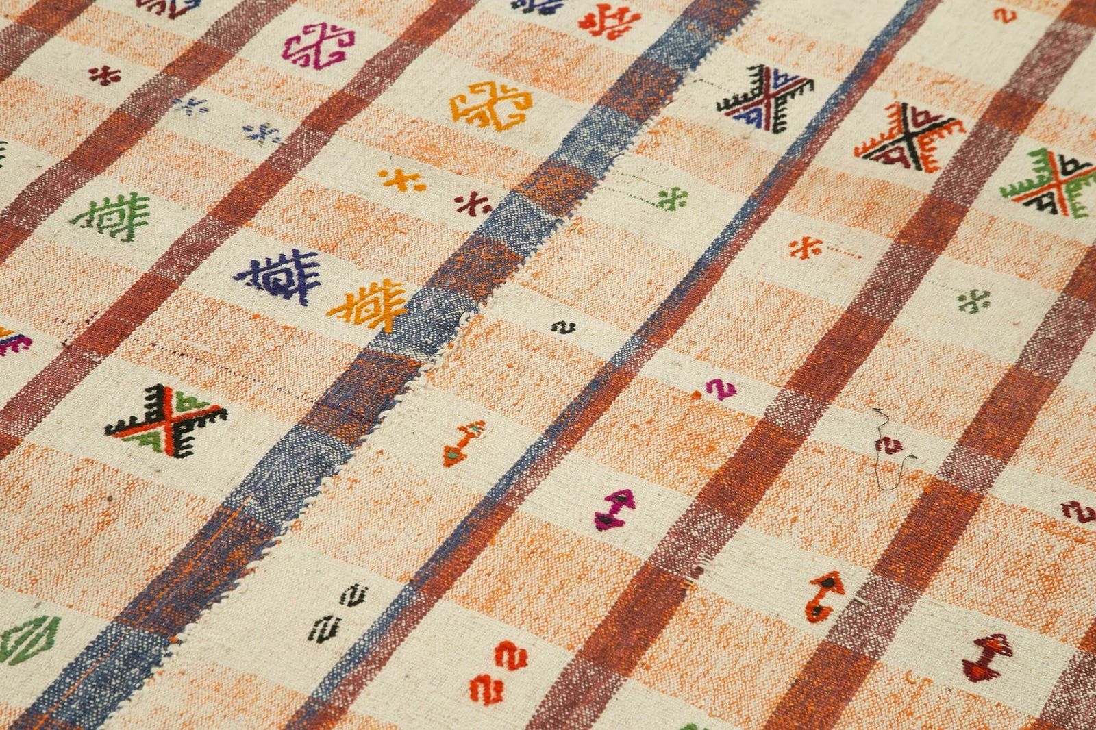 5x9 Orange Oriental Kilim Rug   23486 photo 703.0