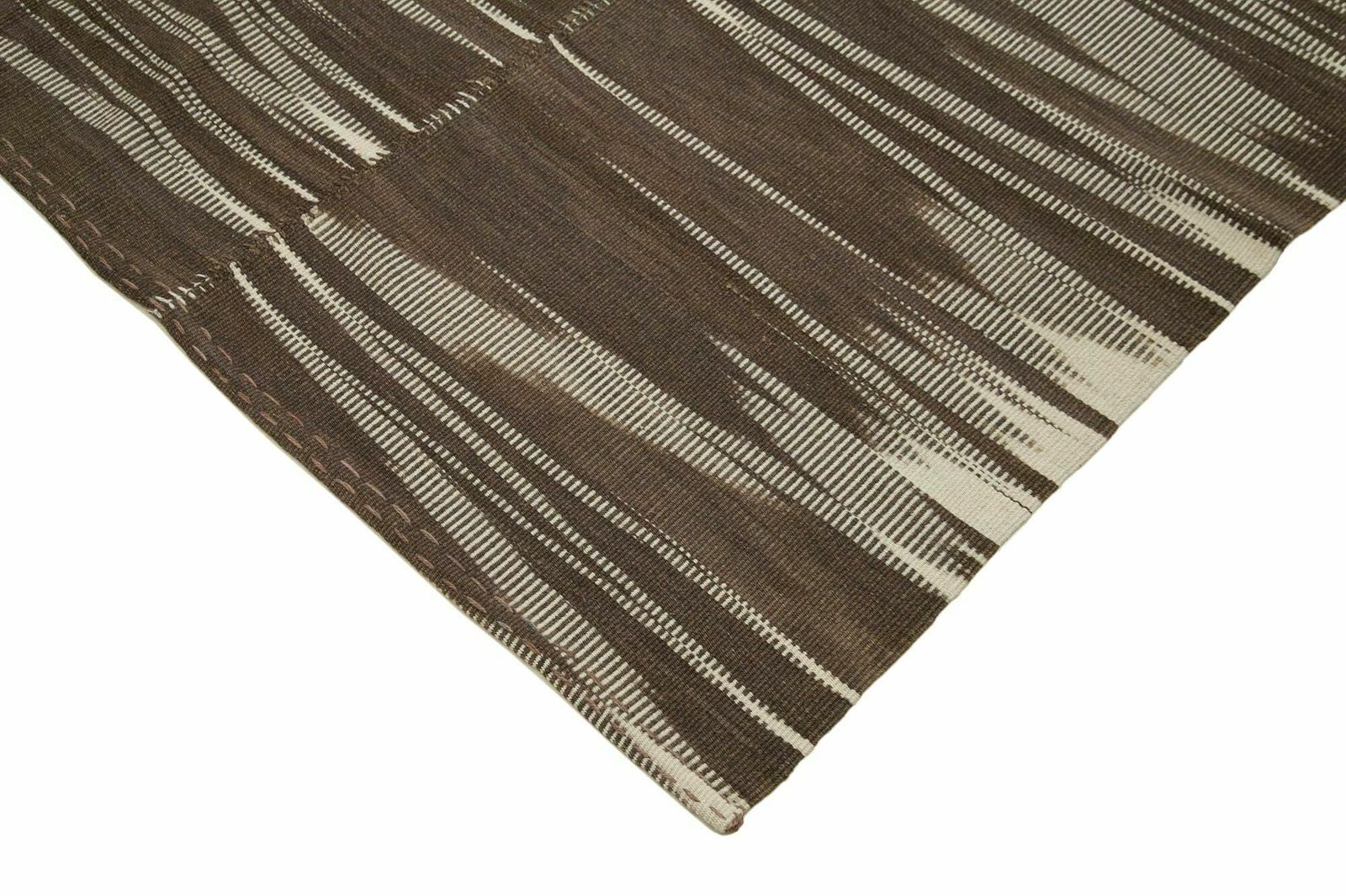 7x11 Brown Contemporary Kilim Rug photo Textiles