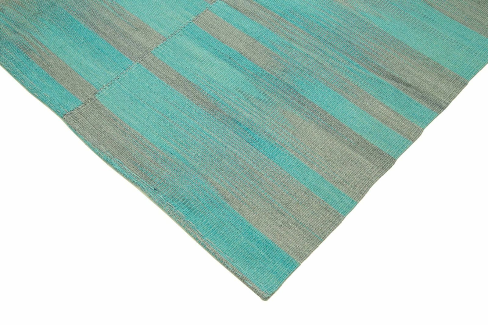 7x8 Turquoise Contemporary Kilim Rug   37547 photo Textiles