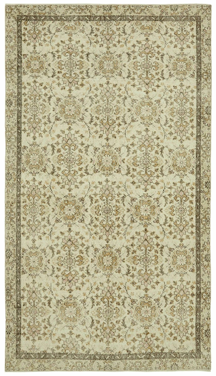 6x10 Beige Turkish Vintage Area Rug   41842