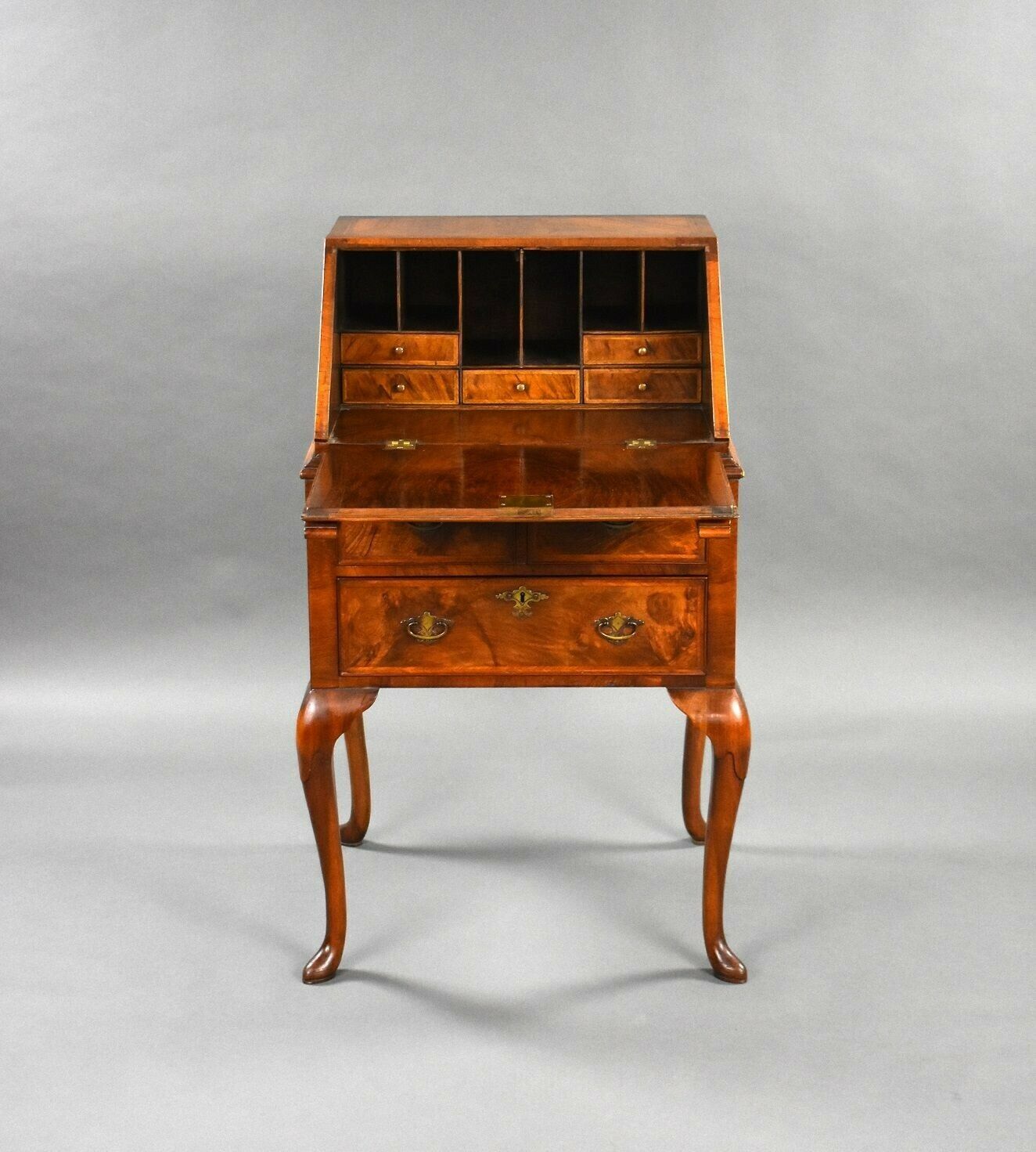 Queen Anne Style 1930s Walnut Bureau photo Furniture