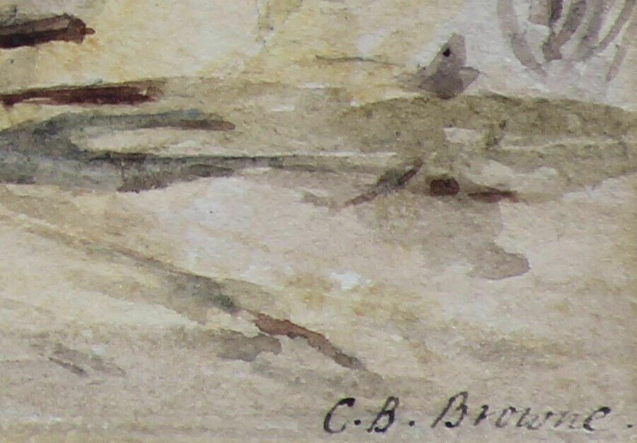 Watercolour By C B Browne. Titled "Near York" photo furniture