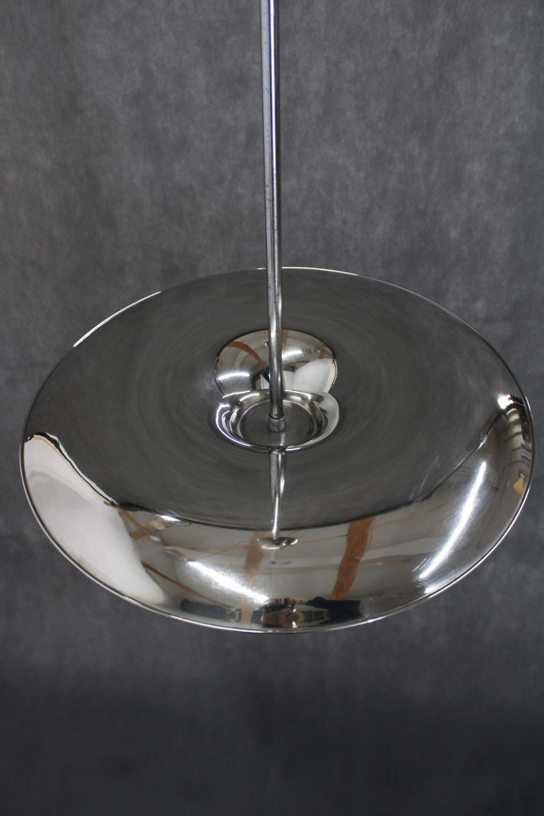 1930s Bauhaus Chrome Plated Chandelier By Anyz, Czechoslovakia photo furniture