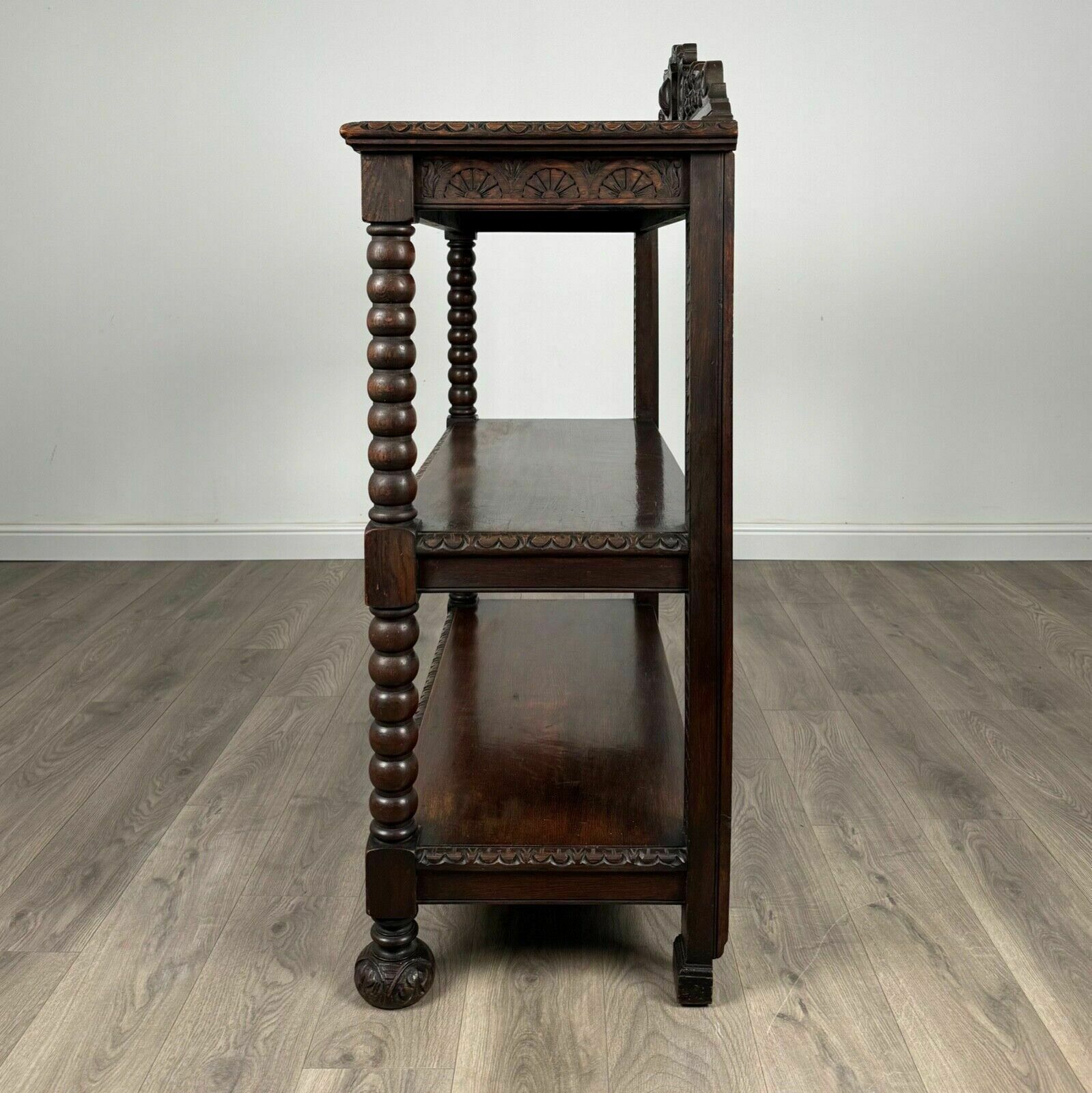 Antique 19th Century Carved Oak Buffet / Sideboard photo for sale