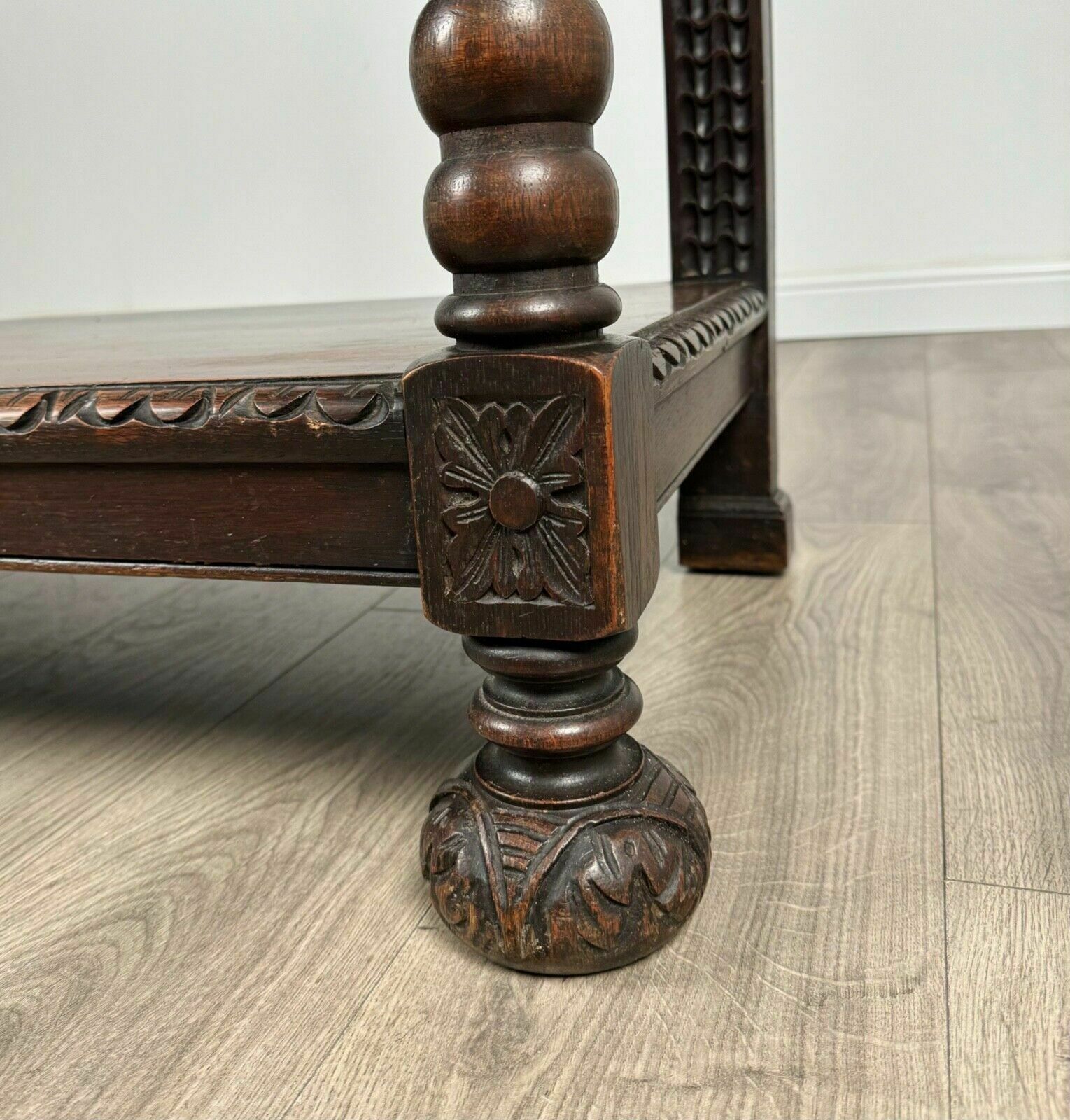 photo for sale Antique 19th Century Carved Oak Buffet / Sideboard