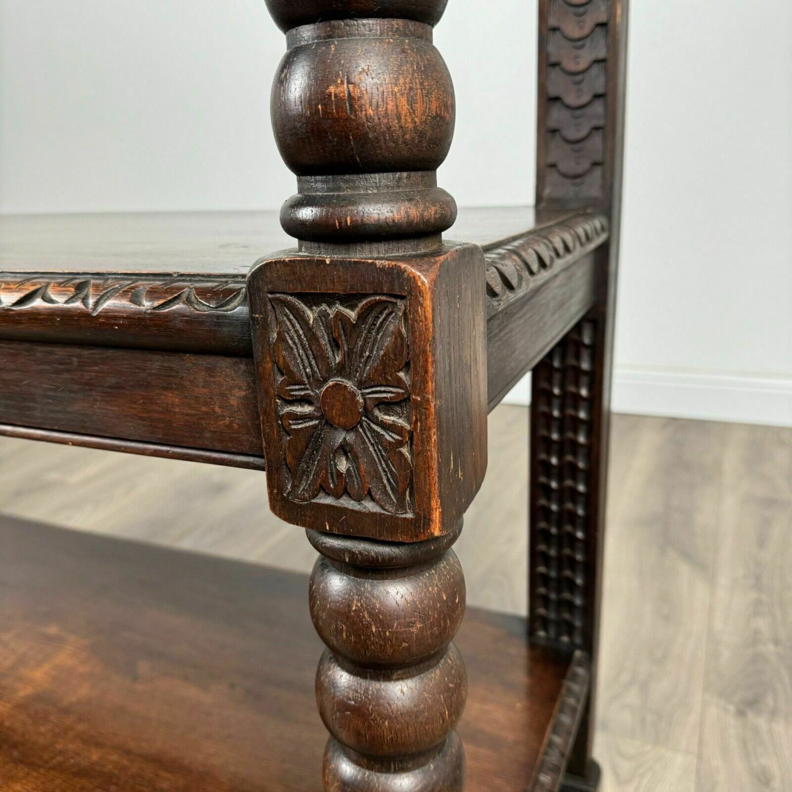Furniture Antique 19th Century Carved Oak Buffet / Sideboard photo