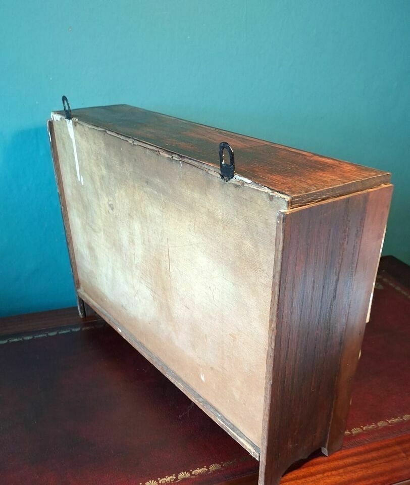 Antique Dutch Spice Cabinet Made In Belgium With Hand Painted Ceramic Drawers photo furniture