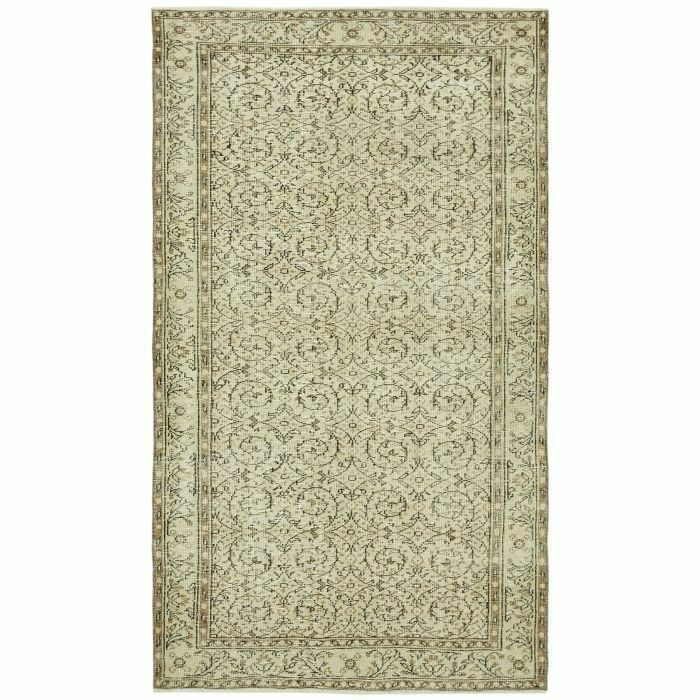 5x8 Beige Turkish Vintage Area Rug   41827