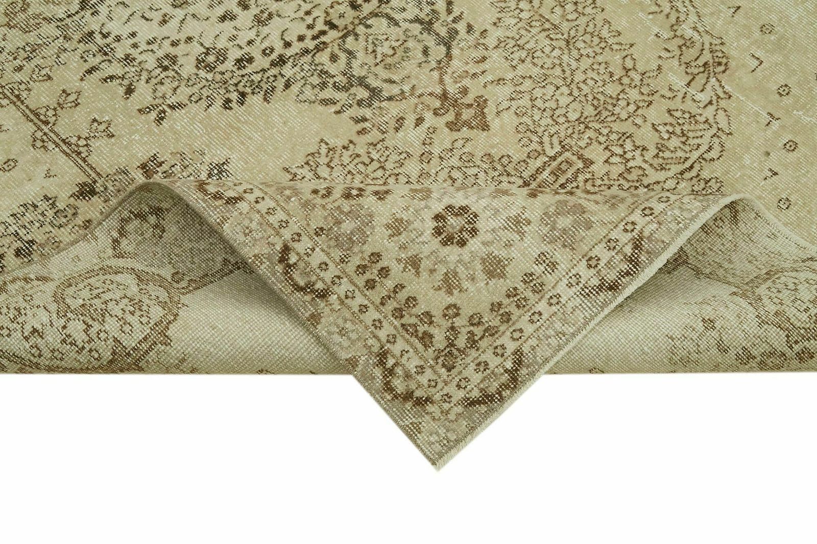 5x8 Beige Turkish Vintage Area Rug   41824 photo vinterior