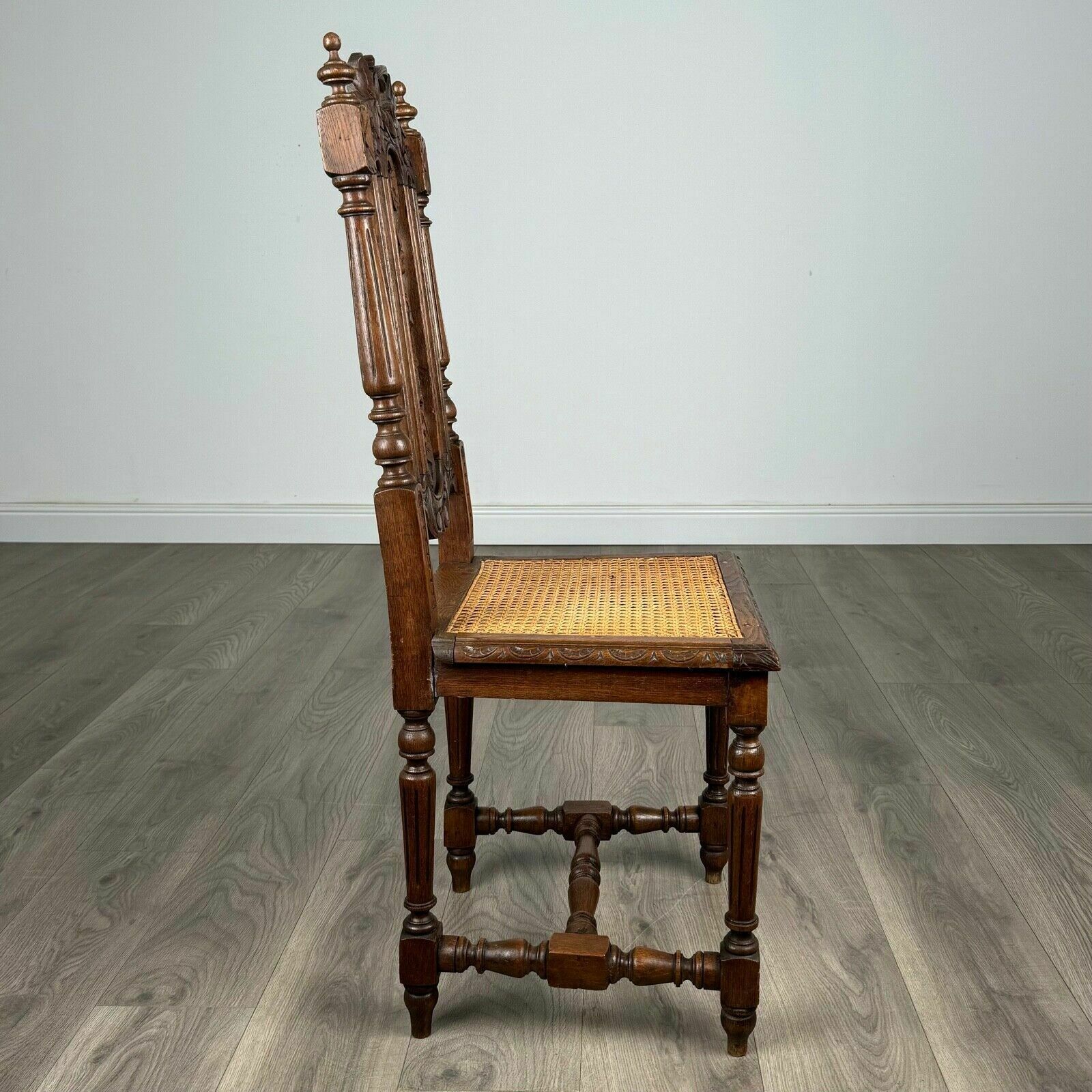 Antique 19th Century Bedroom Chair / Hall Chair In Oak photo vinterior