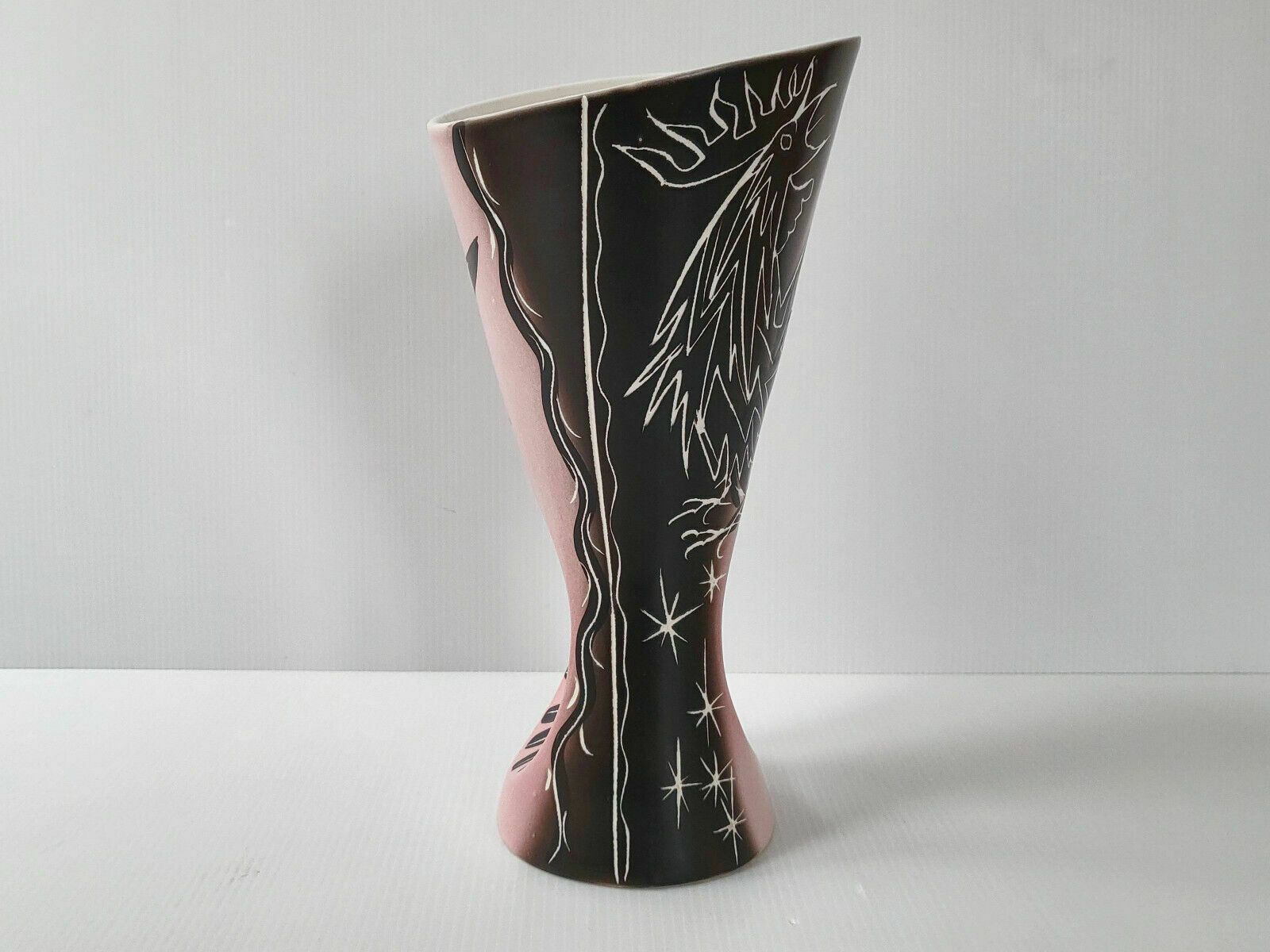 photo for sale Vintage Vase 1950 Ceramic Vallauris By Francois Re 50s Rockabilly Coq 1950s