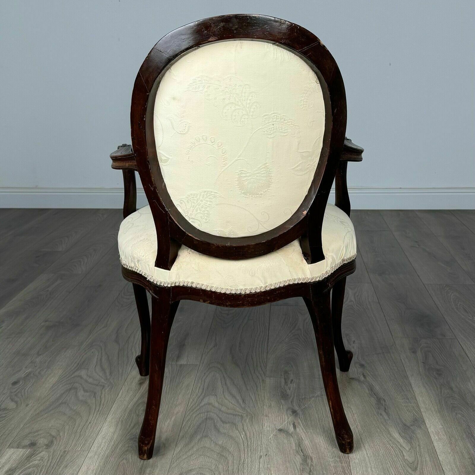 Antique 18th Century Hepplewhite Open Armchair In Mahogany photo Furniture
