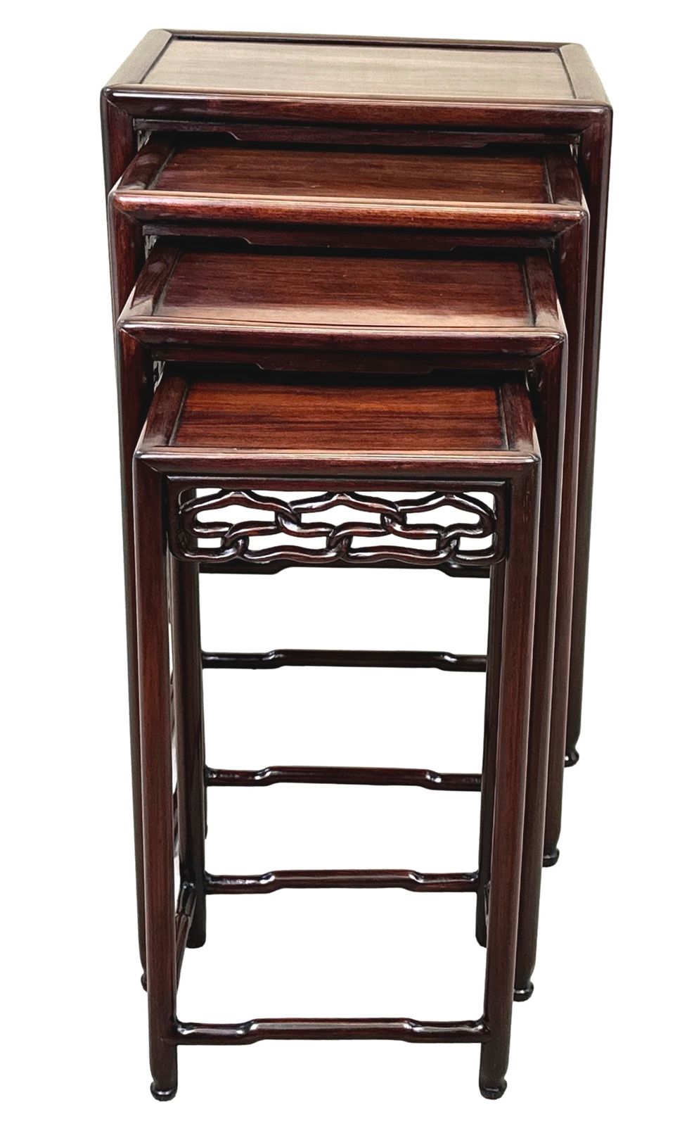 Oriental Hardwood Nest Of Four Coffee Tables (China, Circa 1870) photo vintage