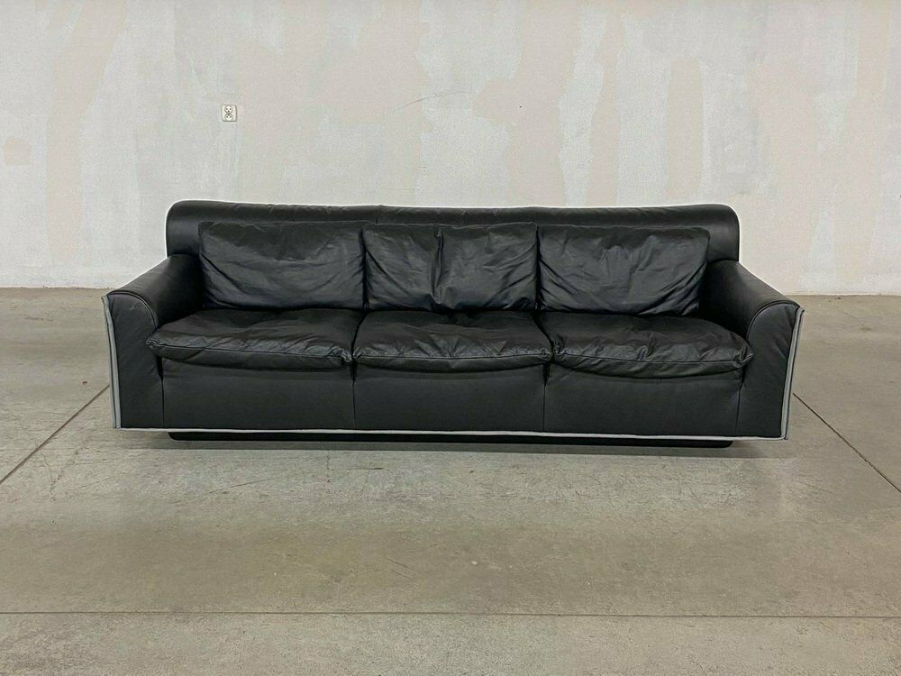 Heli 3 Seater Leather Sofa By Otto Zapf For Knoll, 1980s