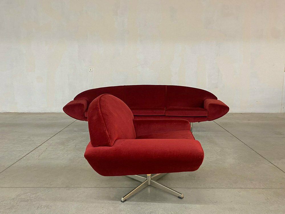 Furniture Capri Sofa And Lounge Chair By Johannes Andersen For Trensum Möbelfabrik, Set Of 2 photo