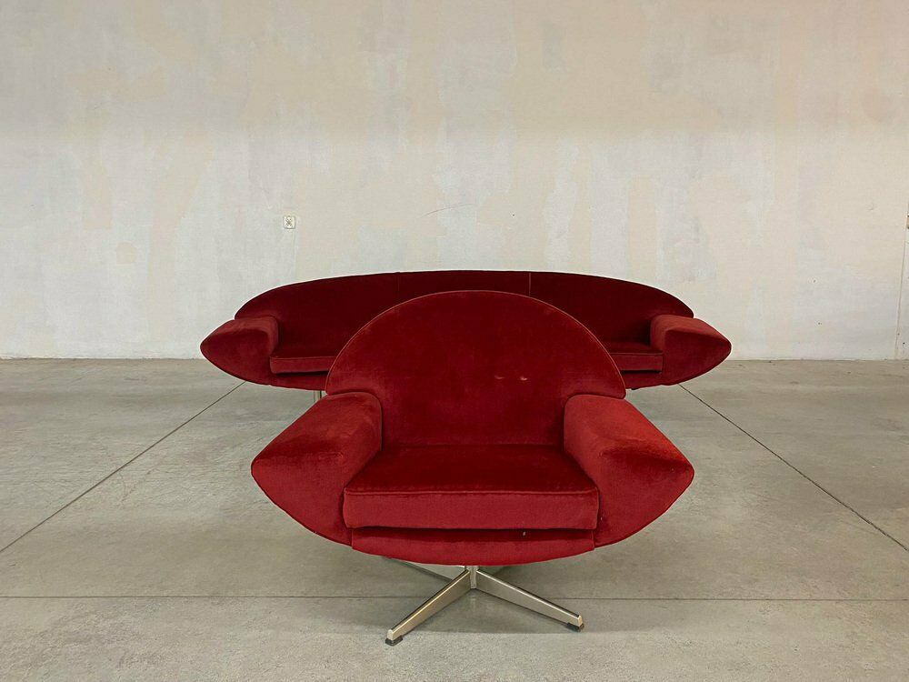 photo vintage Capri Sofa And Lounge Chair By Johannes Andersen For Trensum Möbelfabrik, Set Of 2