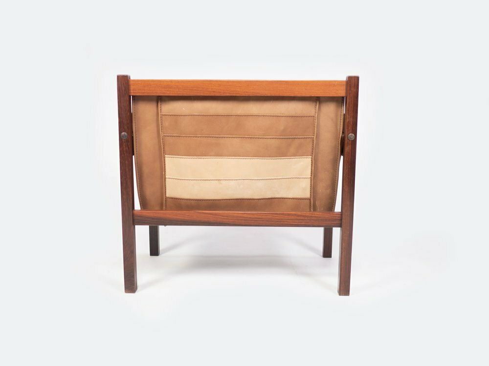 Mid Century Solid Rosewood Magazine Rack By Torbjorn Afdal photo vintage