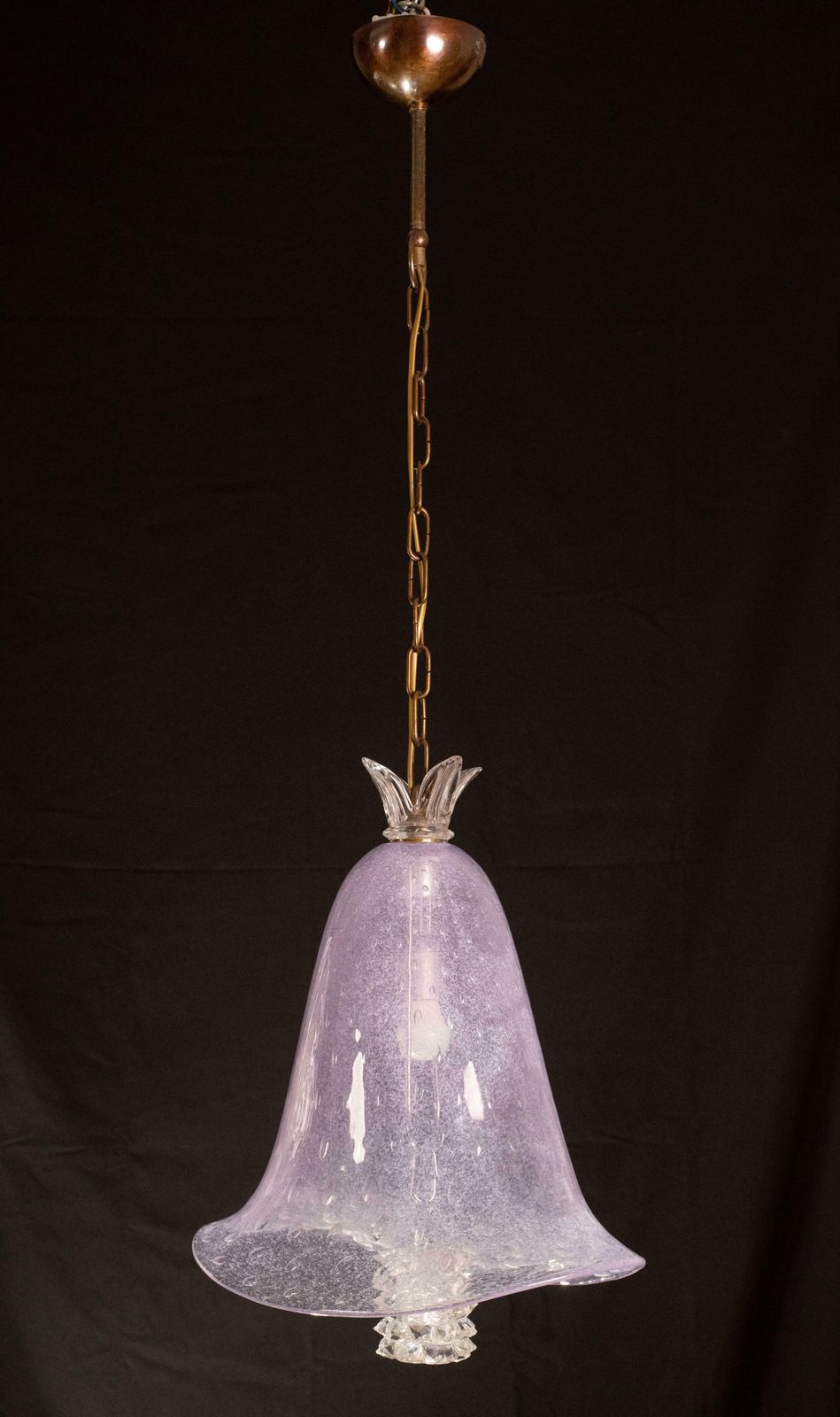 Elegant Barovier E Toso Lantern In Bubble Glass With A Rostrato Glass Element photo for sale